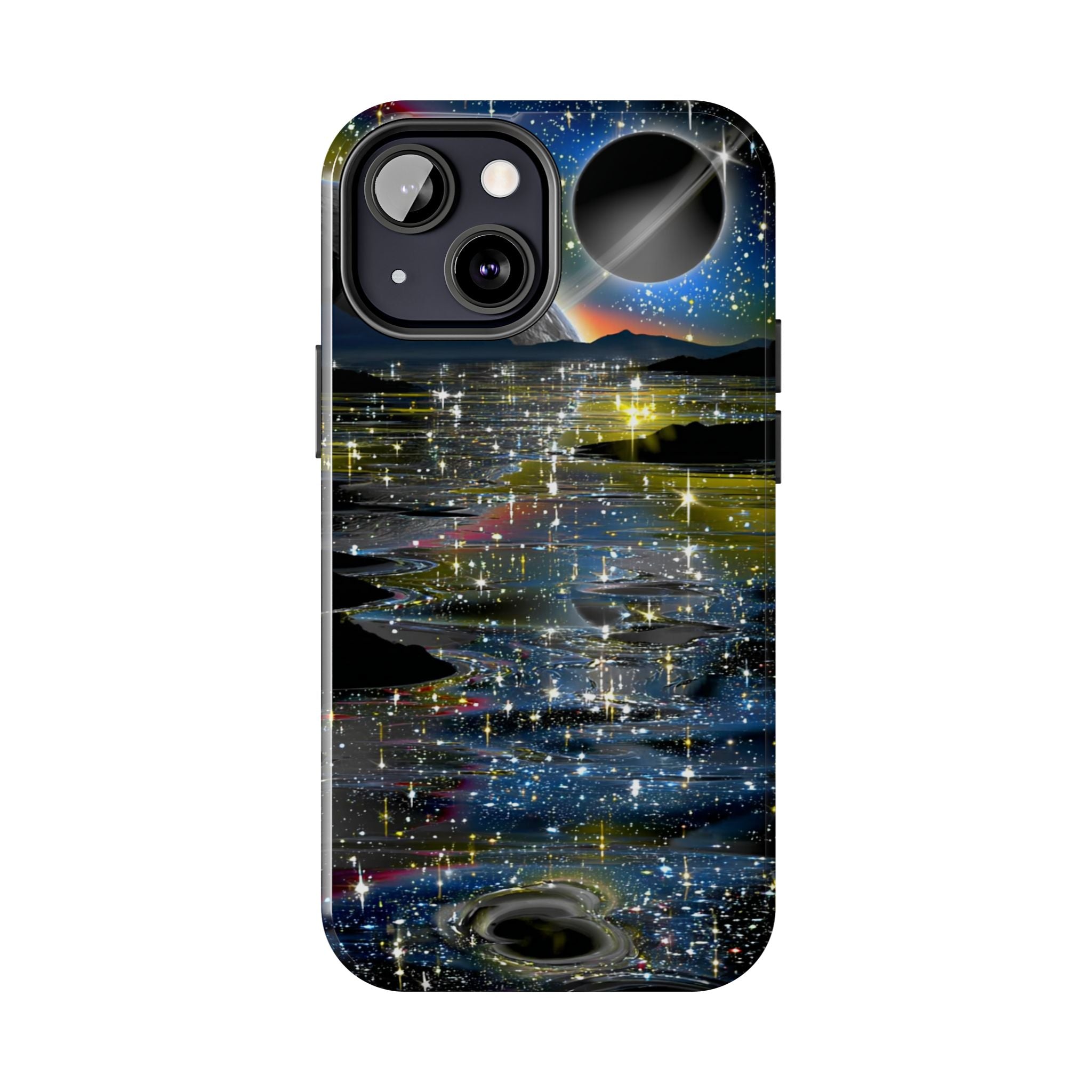 Galaxy Over Water Phone Case — Outta this world planet and sky Design