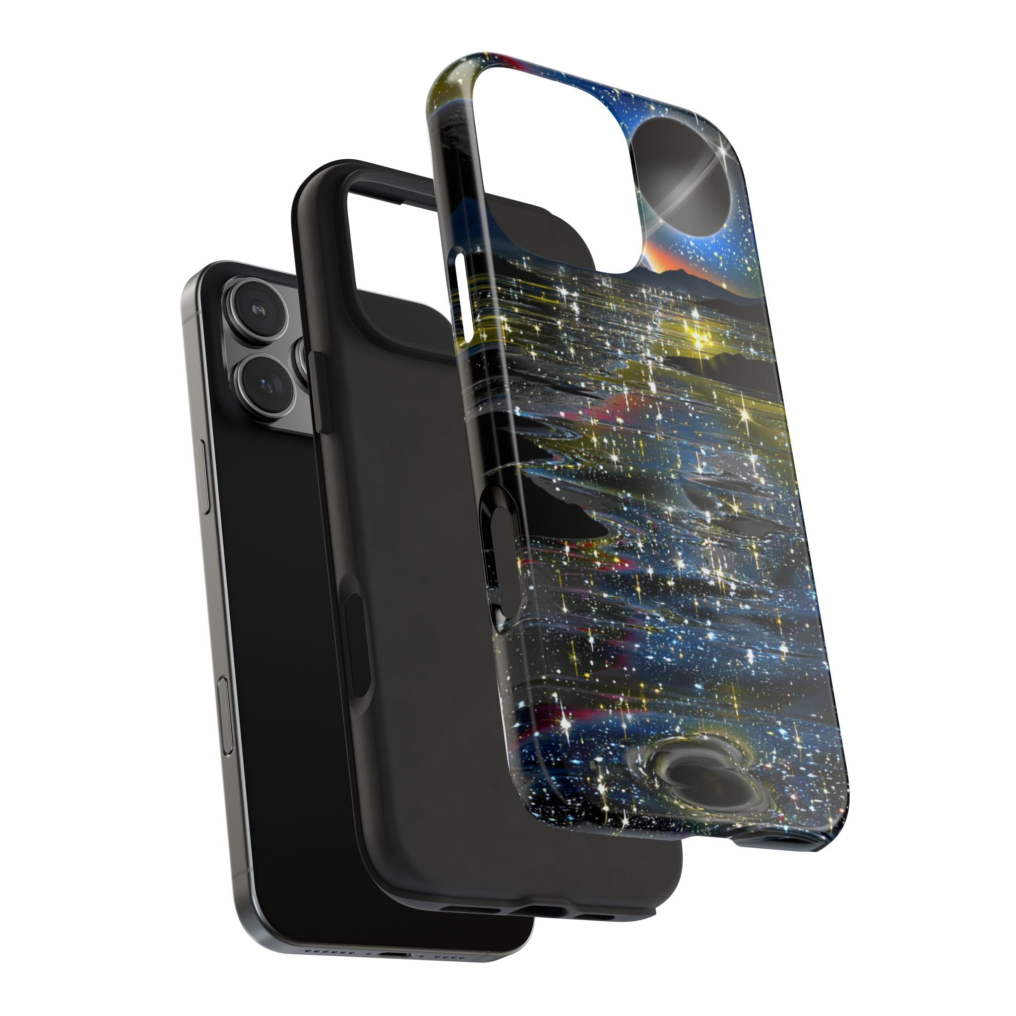Galaxy Over Water Phone Case — Outta this world planet and sky Design