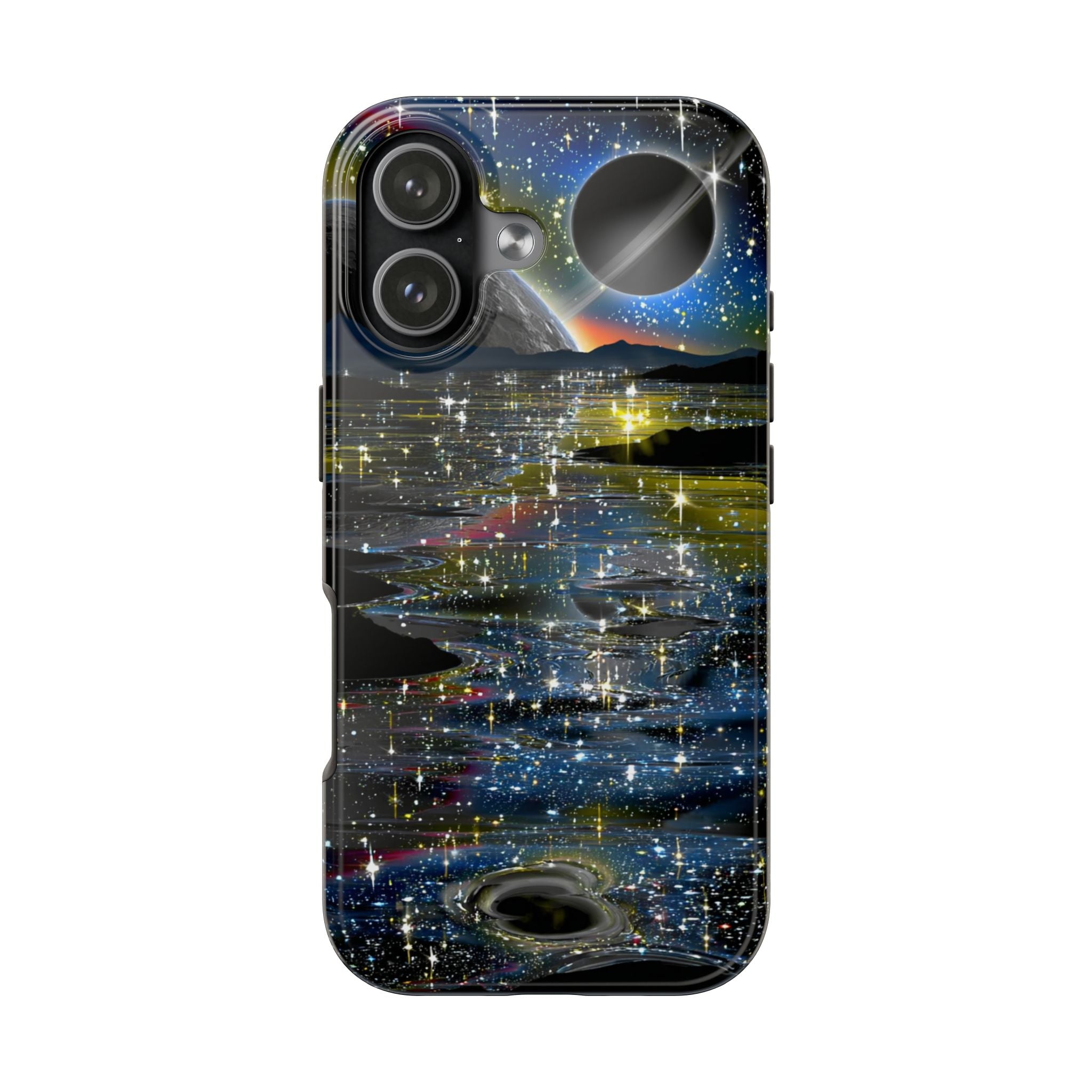 Galaxy Over Water Phone Case — Outta this world planet and sky Design