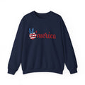 'Merica Peace Sign Sweatshirt – Patriotic USA Flag Crewneck