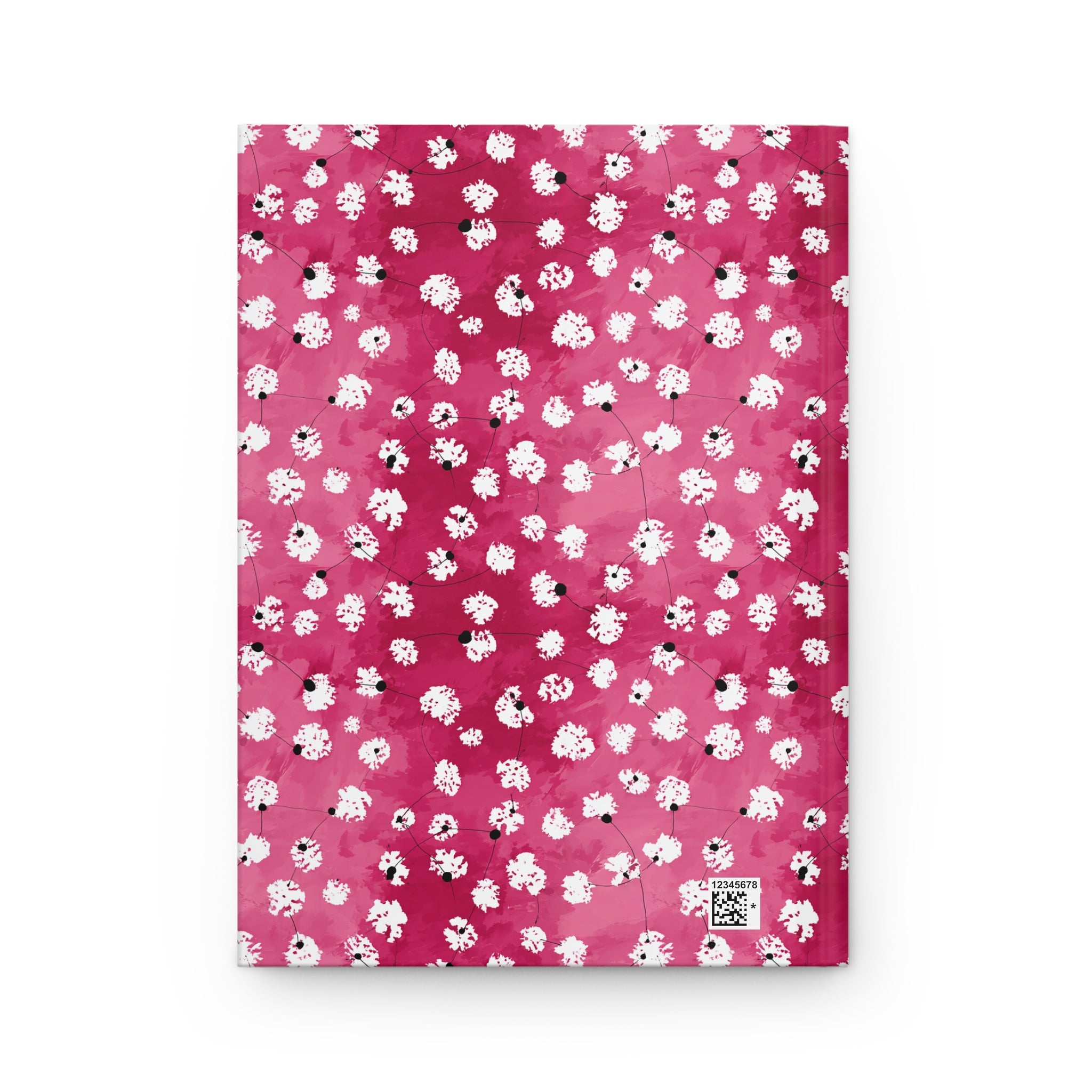 Floral Pink Hardcover Journal — Customizable "Enter your text here" Notebook