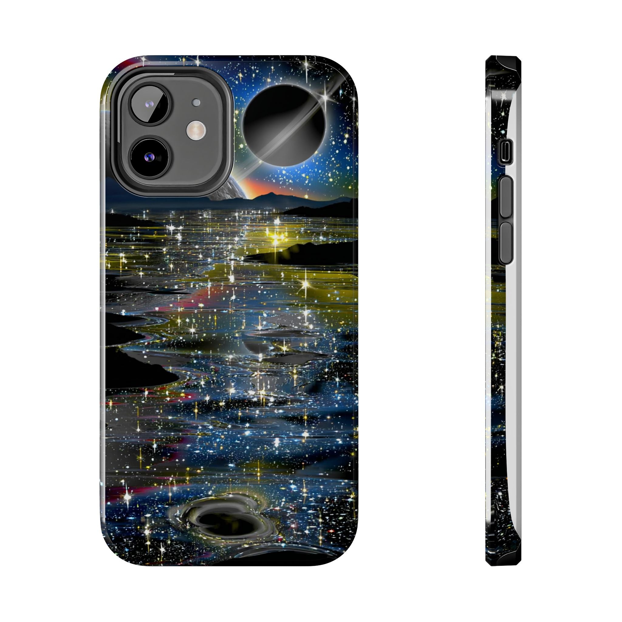 Galaxy Over Water Phone Case — Outta this world planet and sky Design