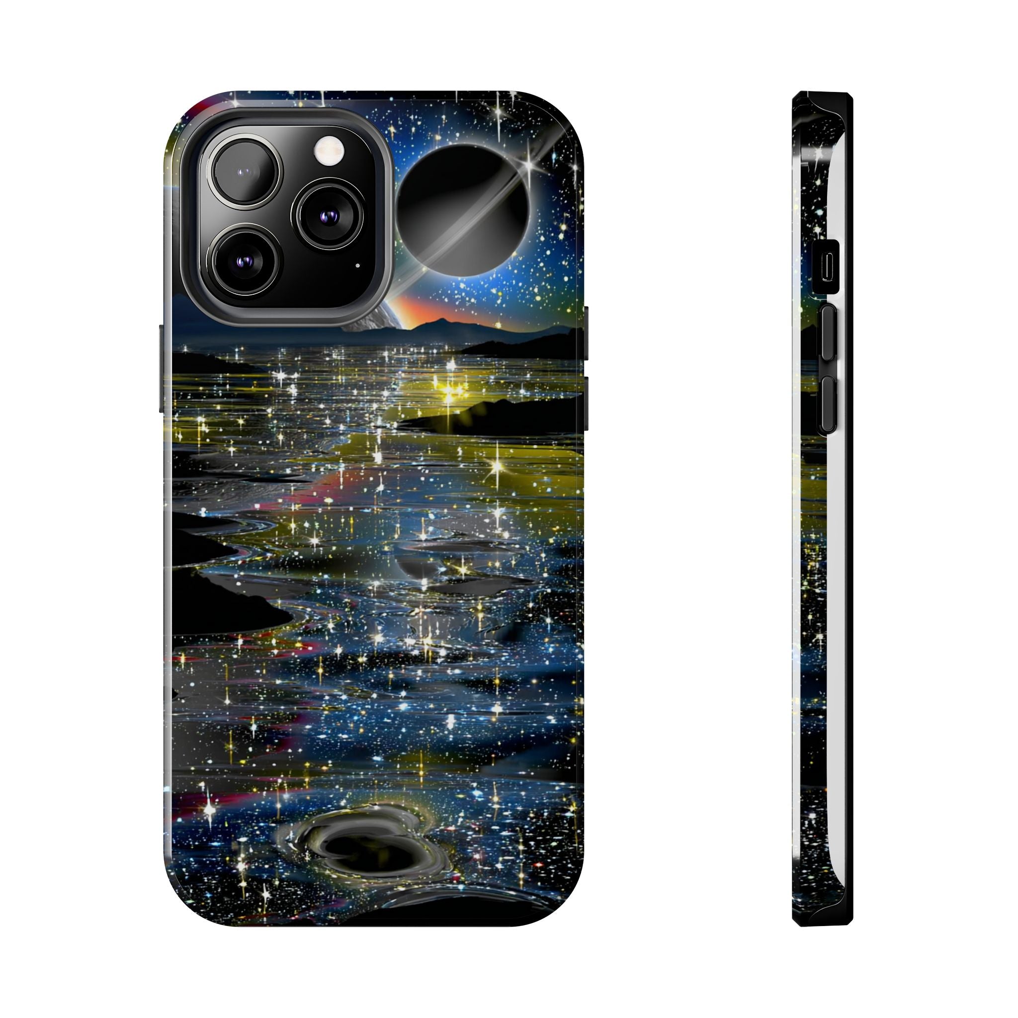 Galaxy Over Water Phone Case — Outta this world planet and sky Design