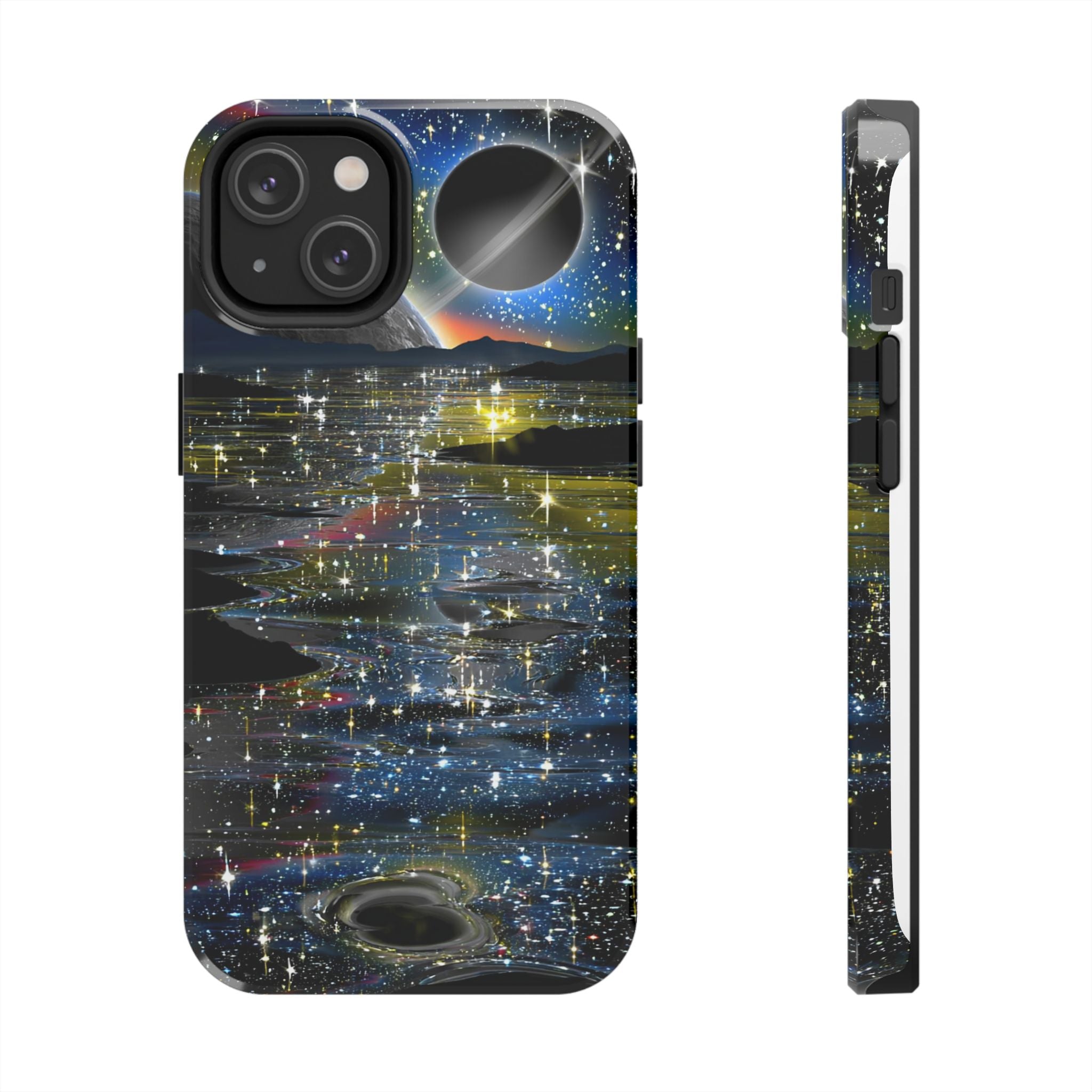 Galaxy Over Water Phone Case — Outta this world planet and sky Design