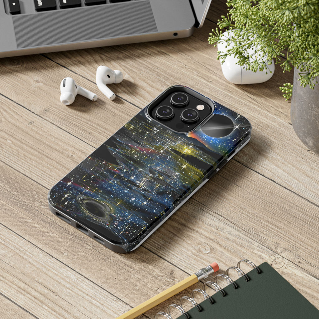 Galaxy Over Water Phone Case — Outta this world planet and sky Design