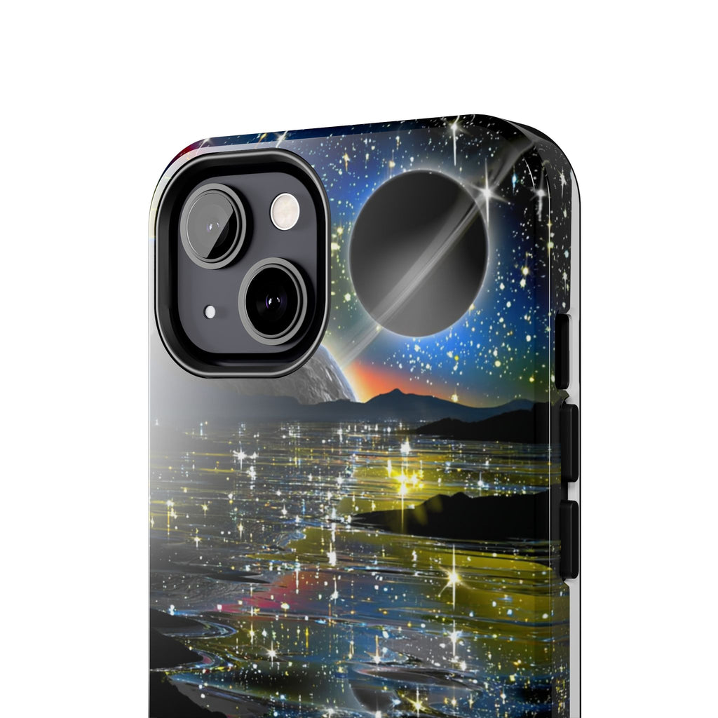 Galaxy Over Water Phone Case — Outta this world planet and sky Design