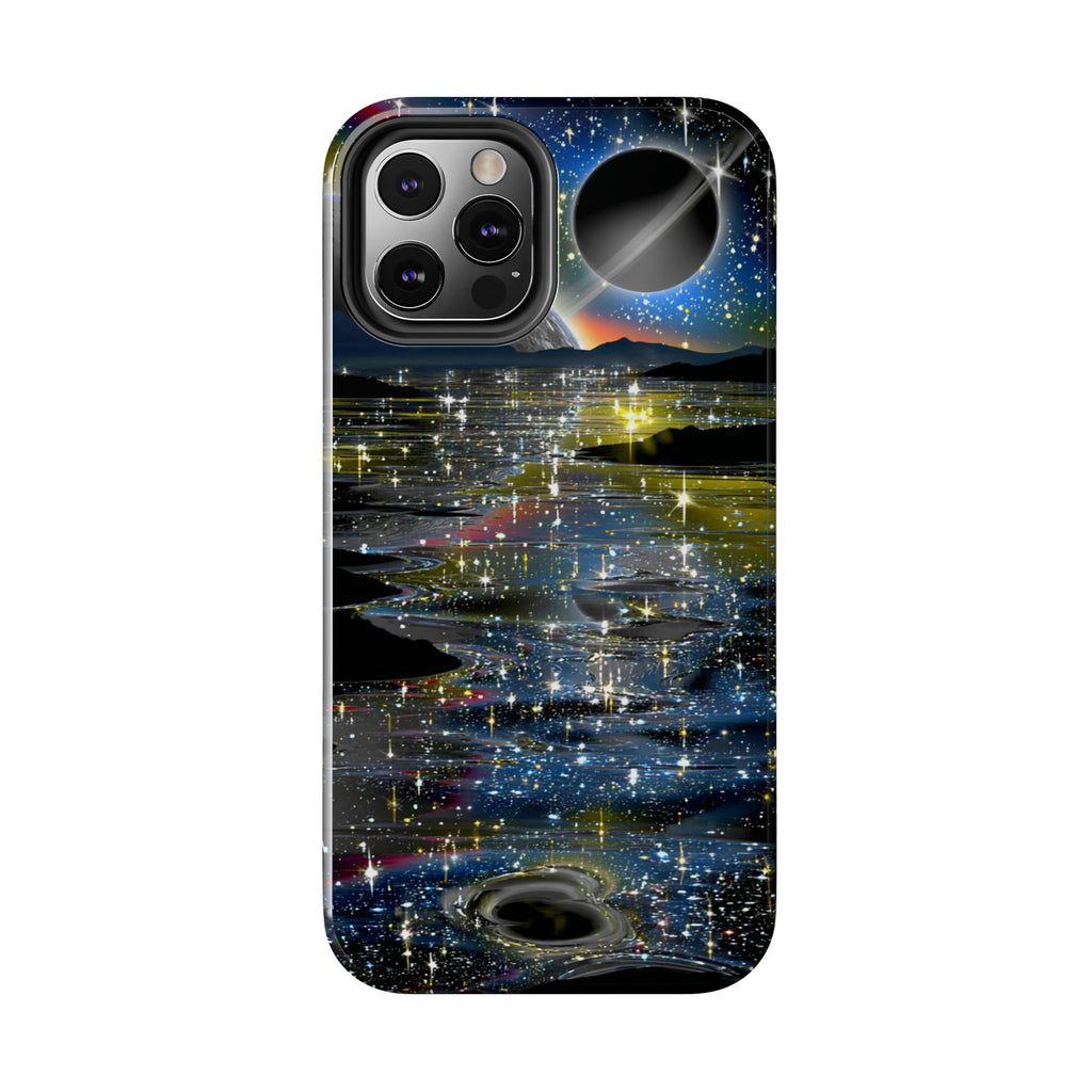 Galaxy Over Water Phone Case — Outta this world planet and sky Design