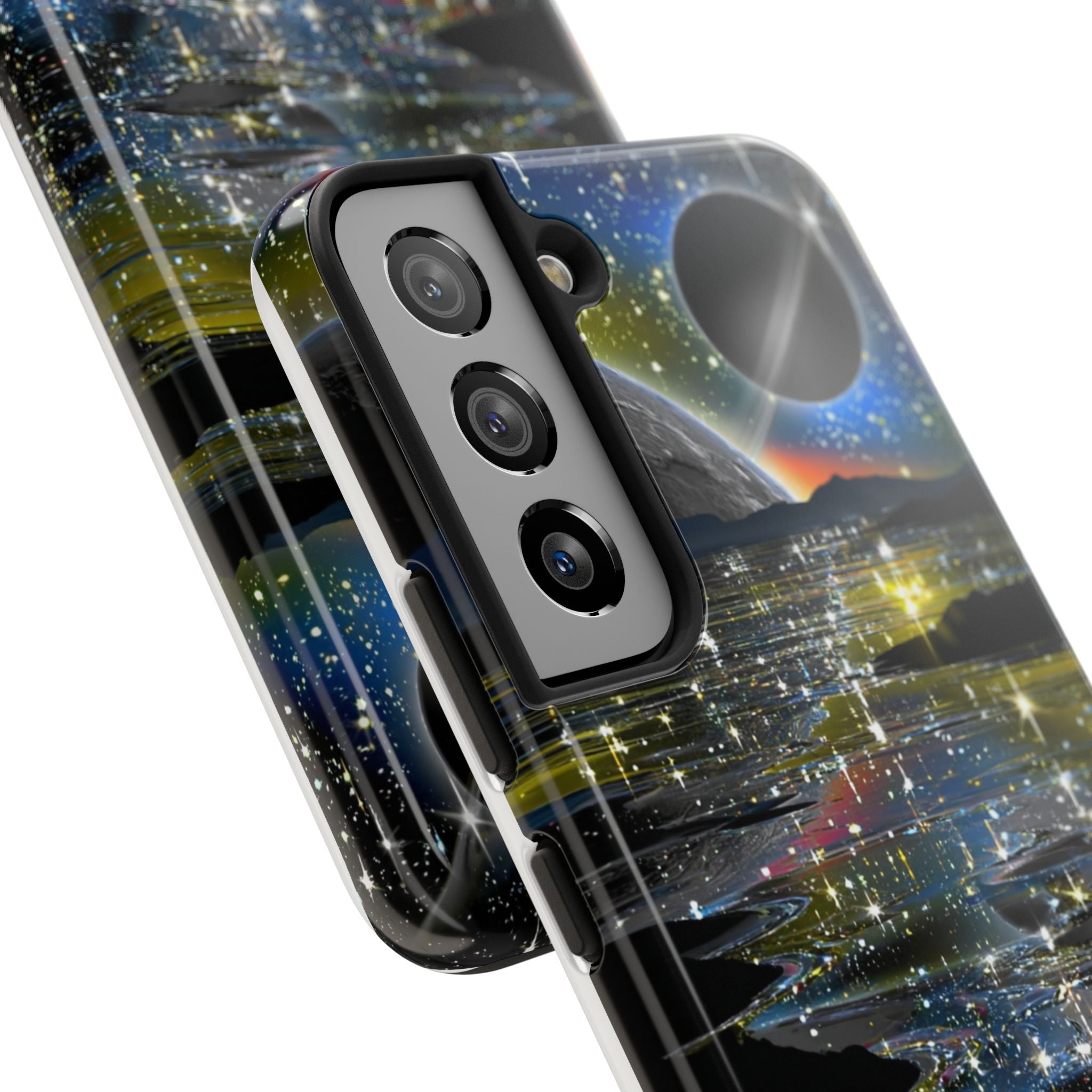 Galaxy Over Water Phone Case — Outta this world planet and sky Design