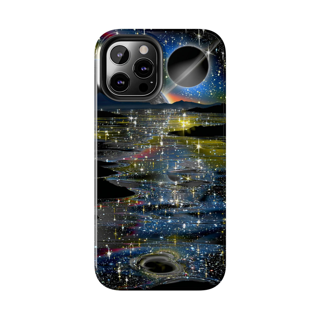 Galaxy Over Water Phone Case — Outta this world planet and sky Design