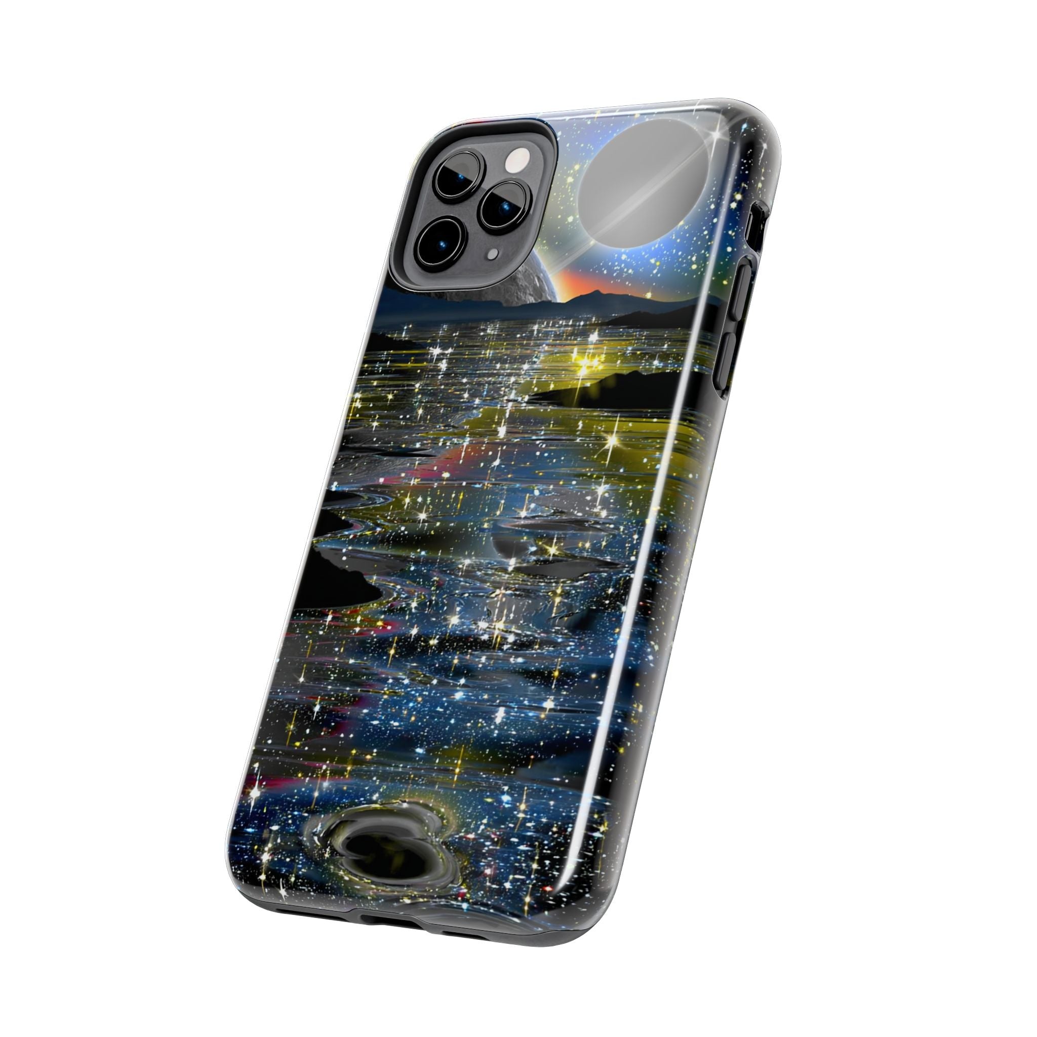 Galaxy Over Water Phone Case — Outta this world planet and sky Design