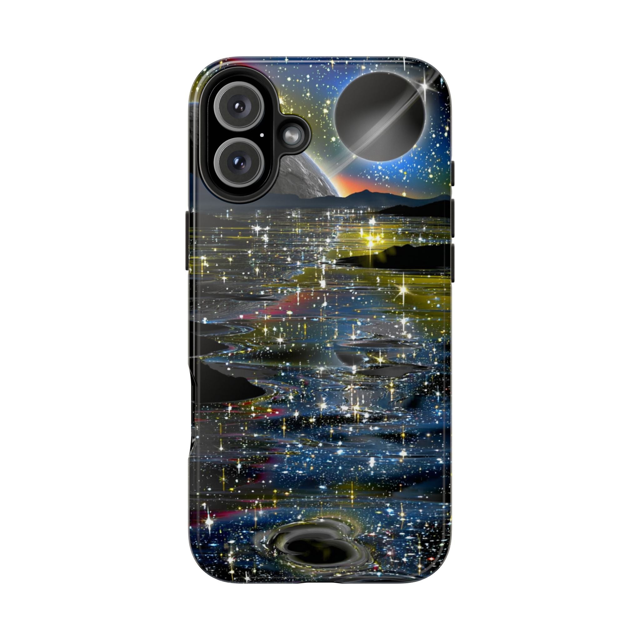 Galaxy Over Water Phone Case — Outta this world planet and sky Design