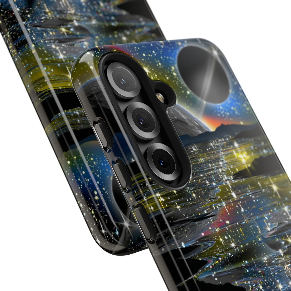 Galaxy Over Water Phone Case — Outta this world planet and sky Design