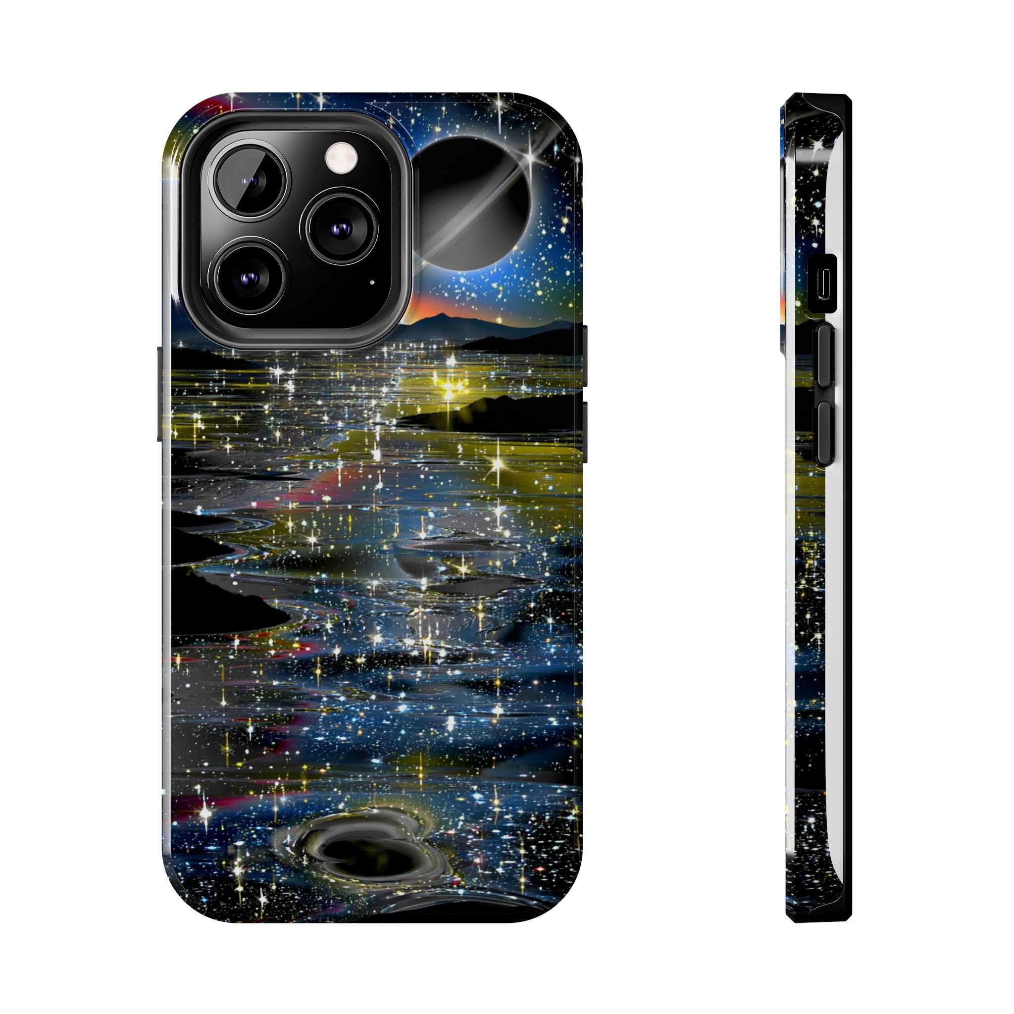 Galaxy Over Water Phone Case — Outta this world planet and sky Design
