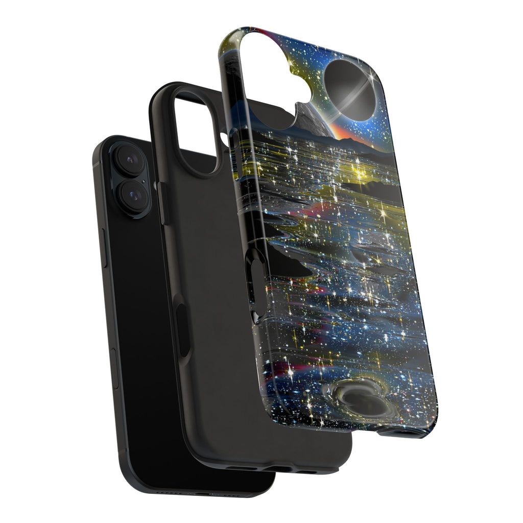 Galaxy Over Water Phone Case — Outta this world planet and sky Design