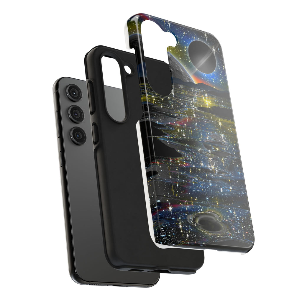 Galaxy Over Water Phone Case — Outta this world planet and sky Design