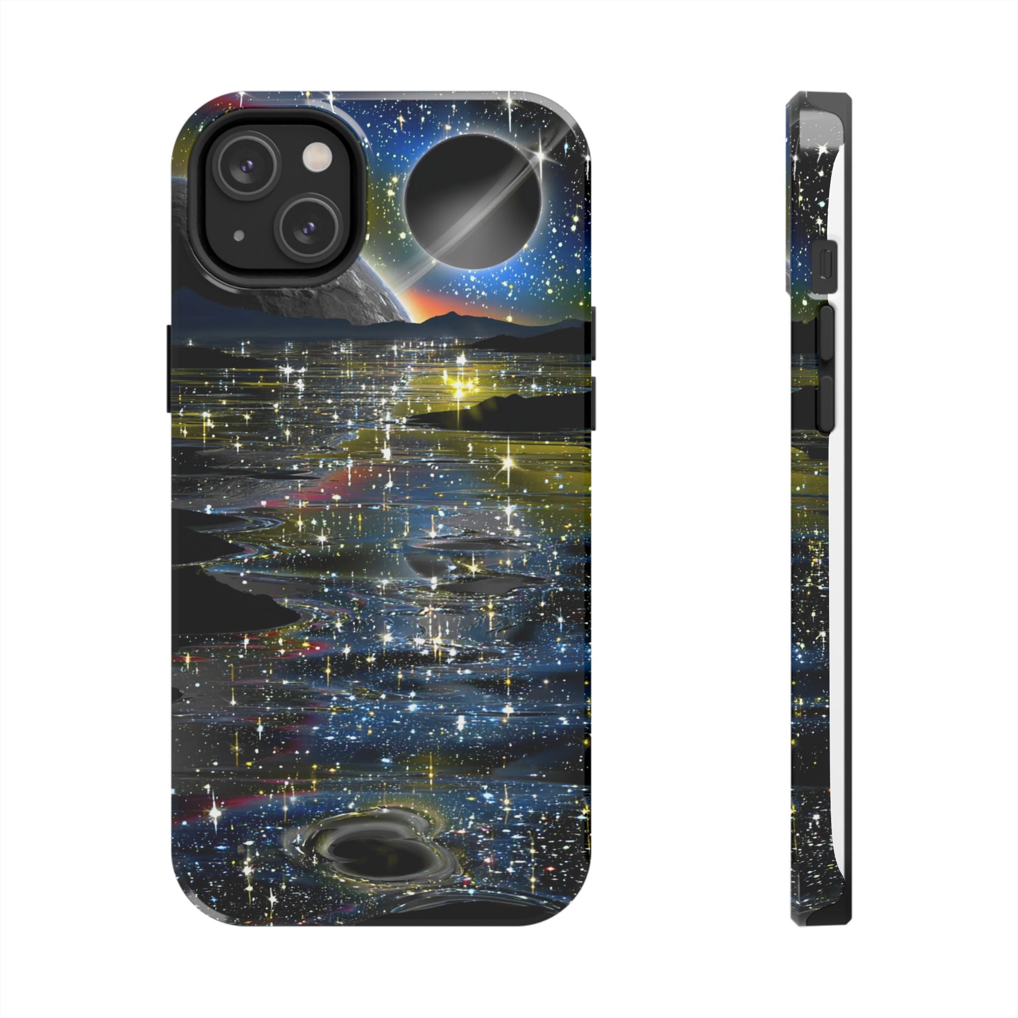 Galaxy Over Water Phone Case — Outta this world planet and sky Design