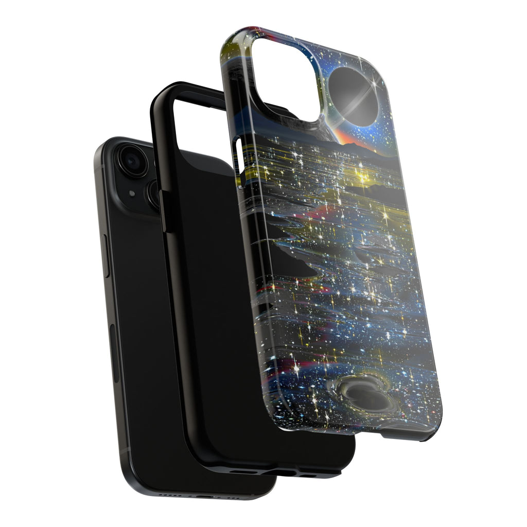 Galaxy Over Water Phone Case — Outta this world planet and sky Design