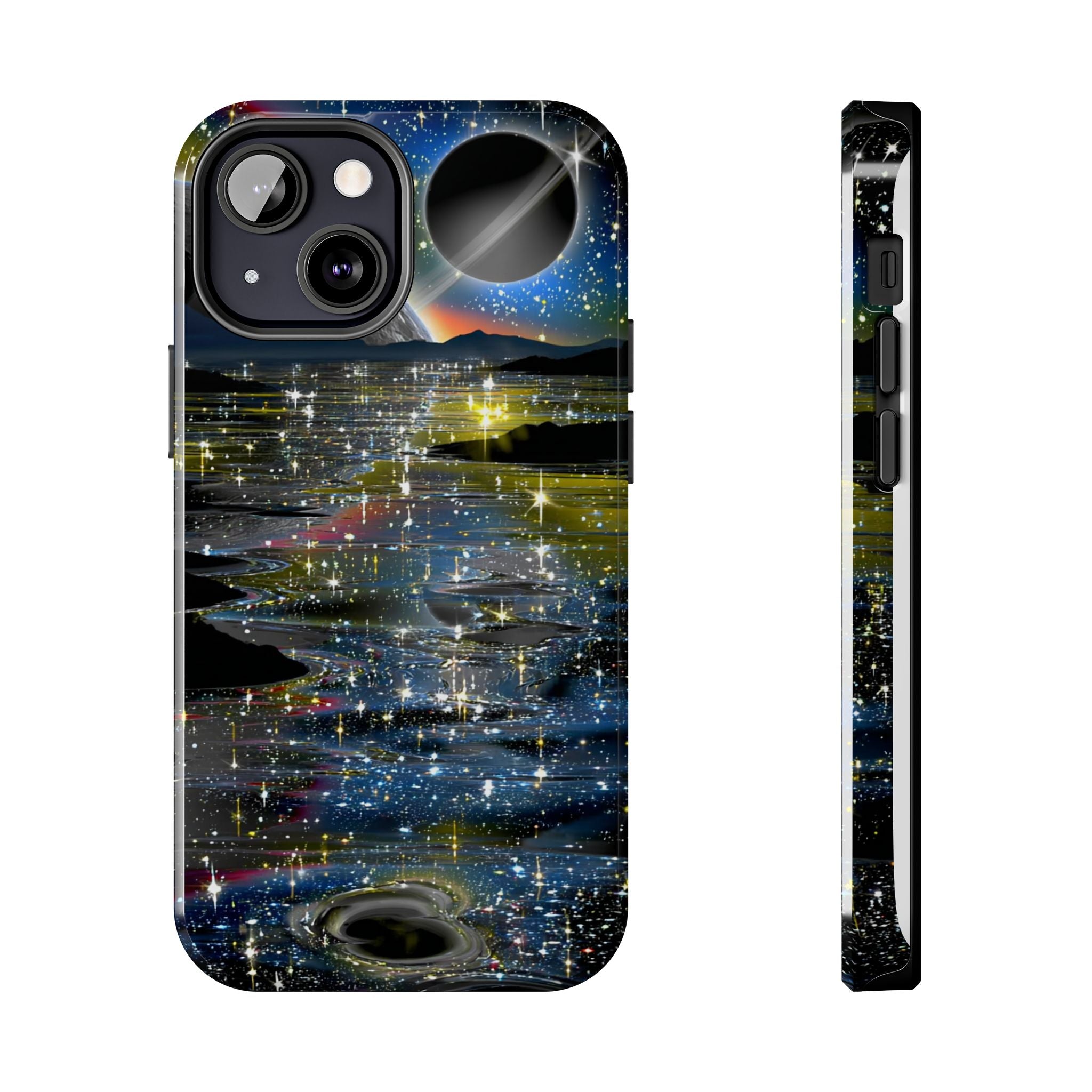 Galaxy Over Water Phone Case — Outta this world planet and sky Design