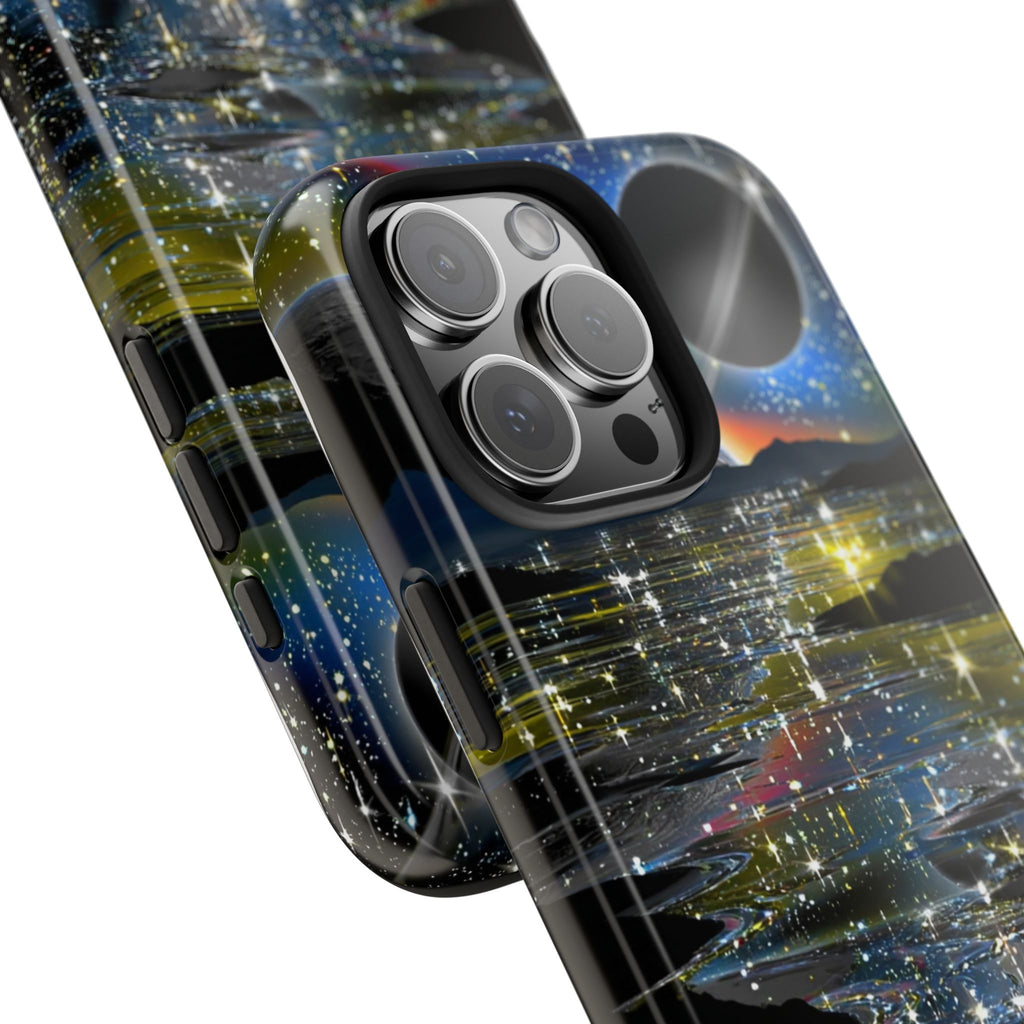 Galaxy Over Water Phone Case — Outta this world planet and sky Design