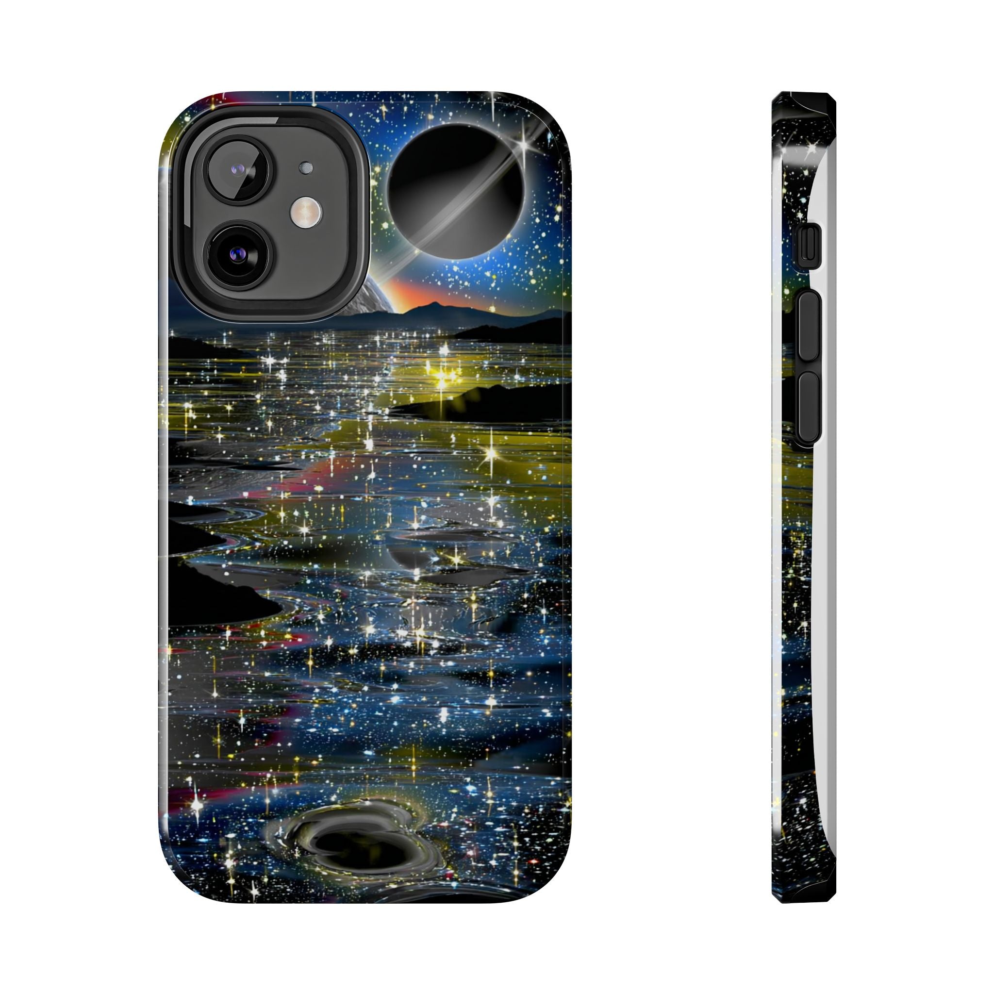 Galaxy Over Water Phone Case — Outta this world planet and sky Design