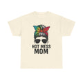 Hot Mess Mom T-Shirt — Messy Bun Graphic Tee for Moms