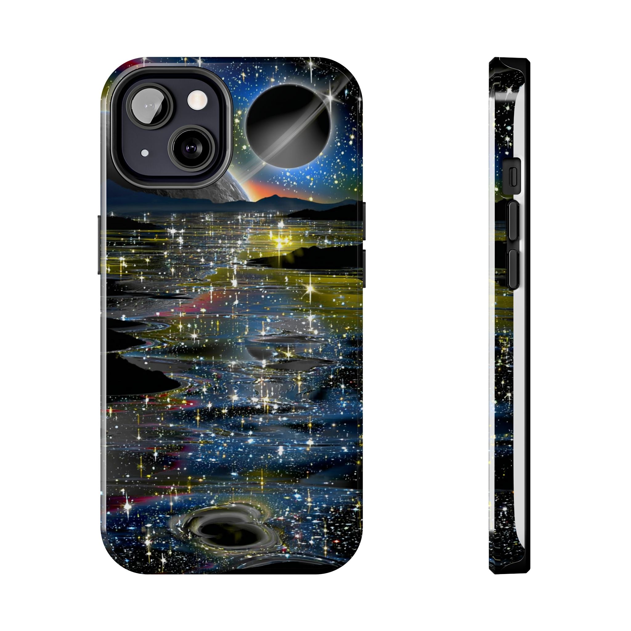 Galaxy Over Water Phone Case — Outta this world planet and sky Design