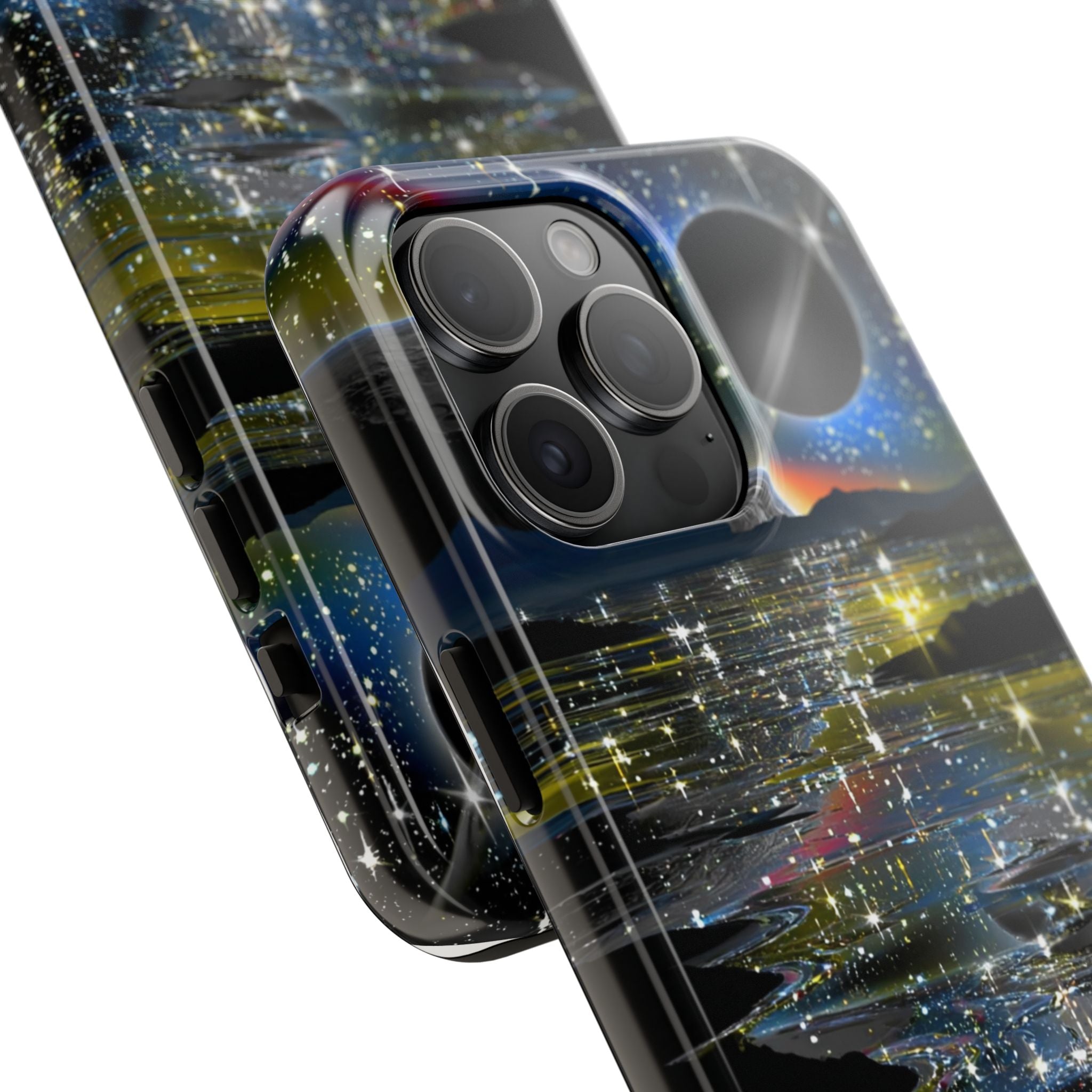 Galaxy Over Water Phone Case — Outta this world planet and sky Design