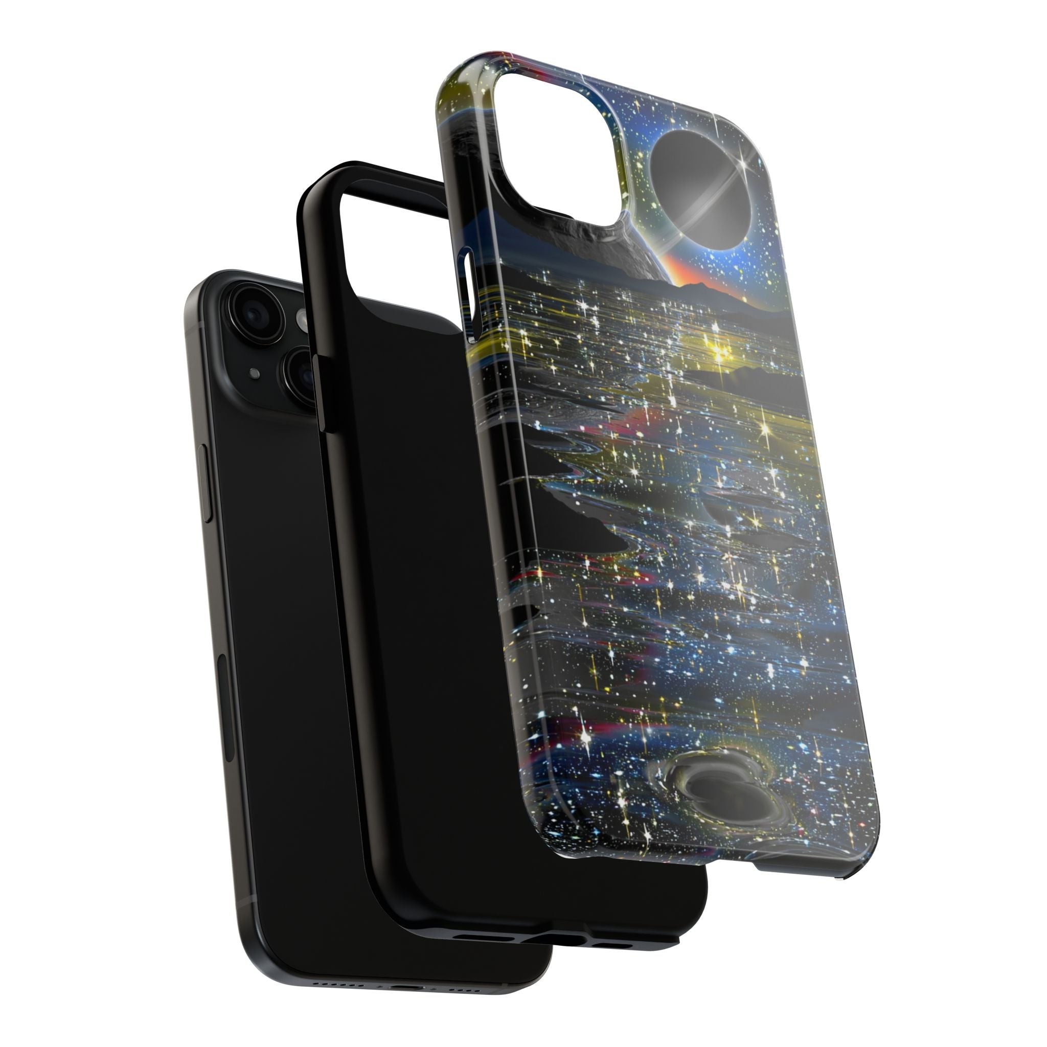 Galaxy Over Water Phone Case — Outta this world planet and sky Design