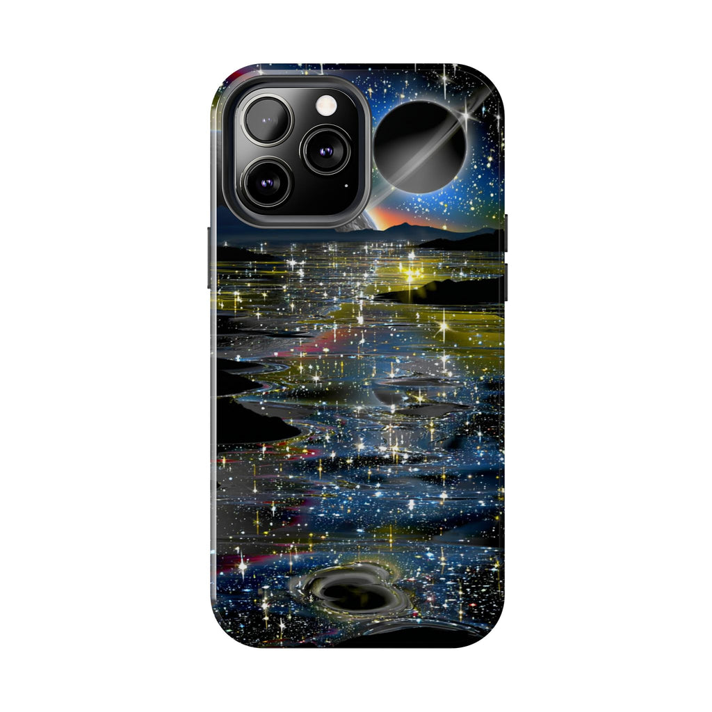 Galaxy Over Water Phone Case — Outta this world planet and sky Design