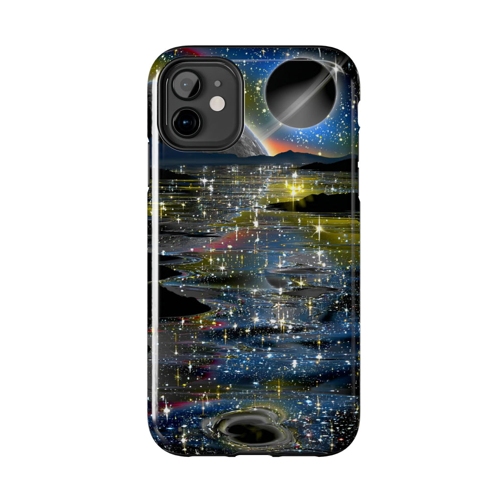 Galaxy Over Water Phone Case — Outta this world planet and sky Design