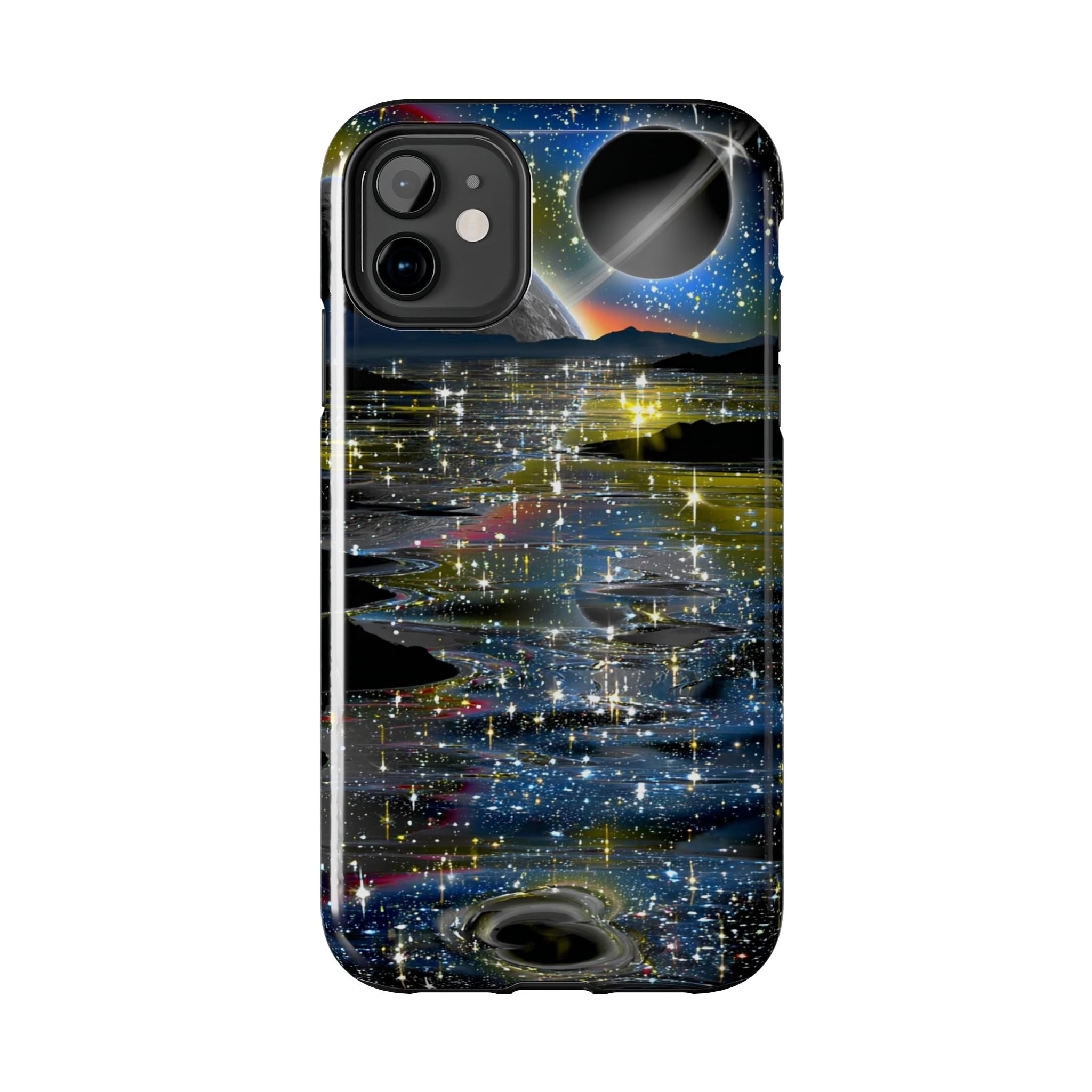Galaxy Over Water Phone Case — Outta this world planet and sky Design