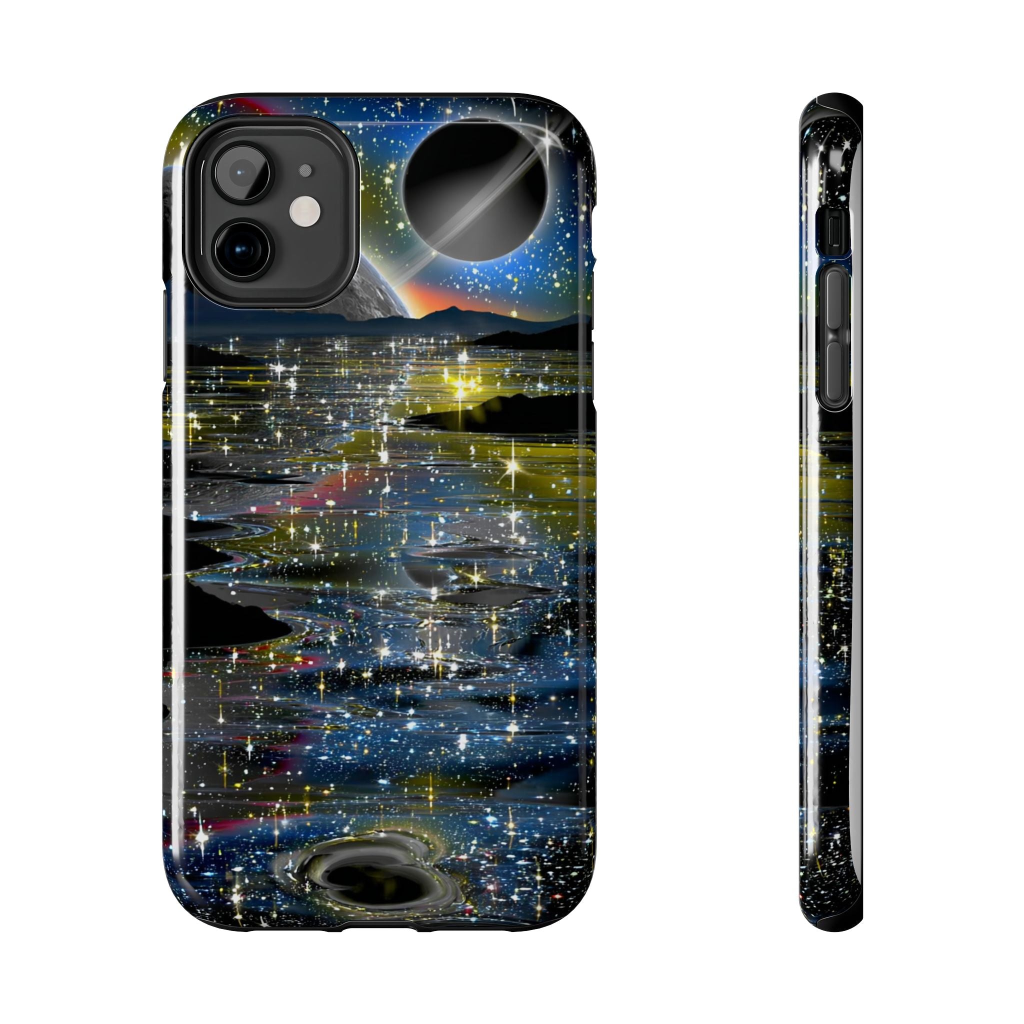 Galaxy Over Water Phone Case — Outta this world planet and sky Design