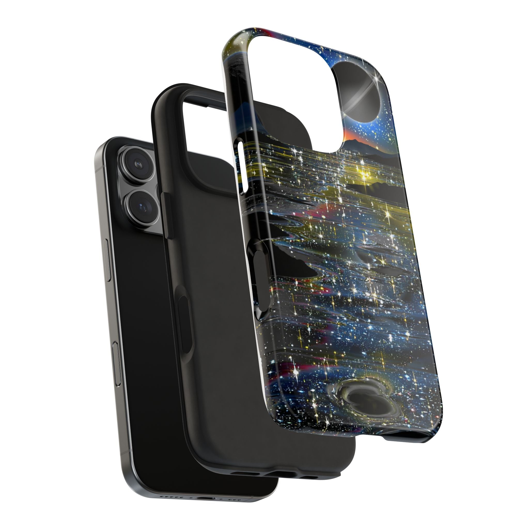 Galaxy Over Water Phone Case — Outta this world planet and sky Design