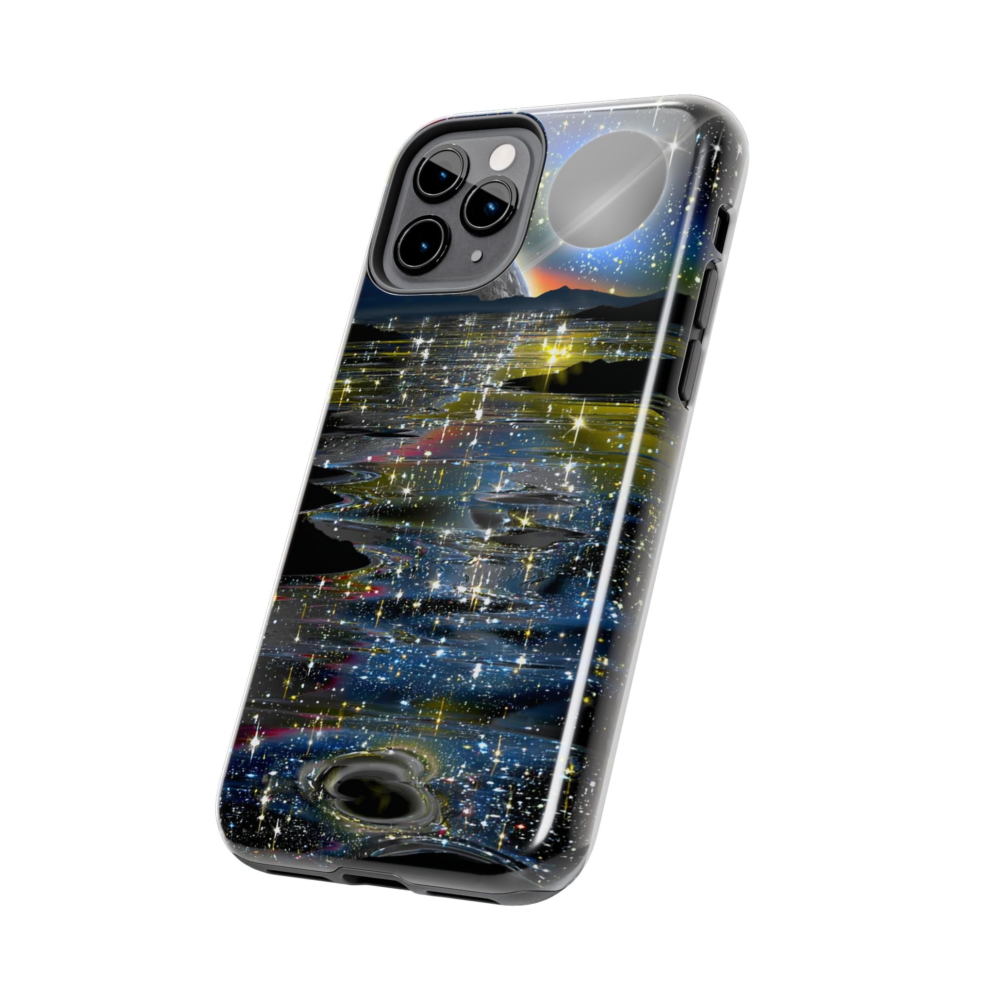 Galaxy Over Water Phone Case — Outta this world planet and sky Design
