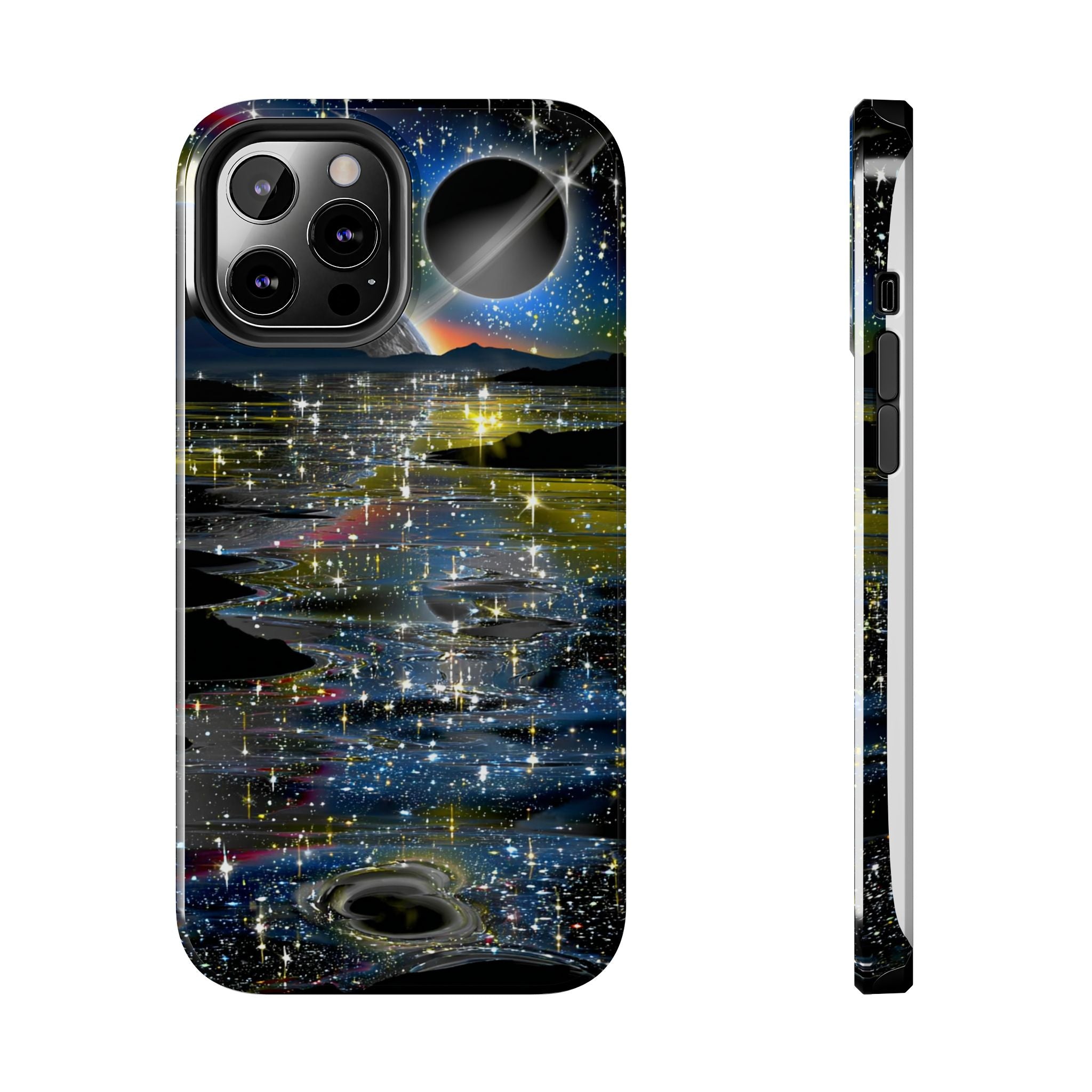 Galaxy Over Water Phone Case — Outta this world planet and sky Design