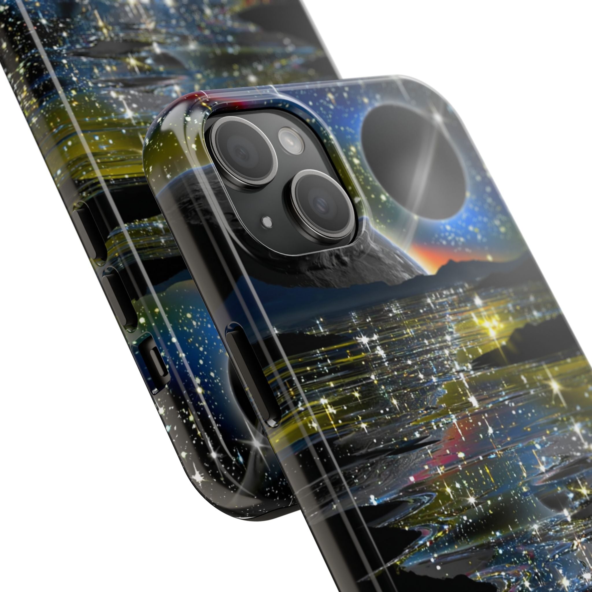 Galaxy Over Water Phone Case — Outta this world planet and sky Design