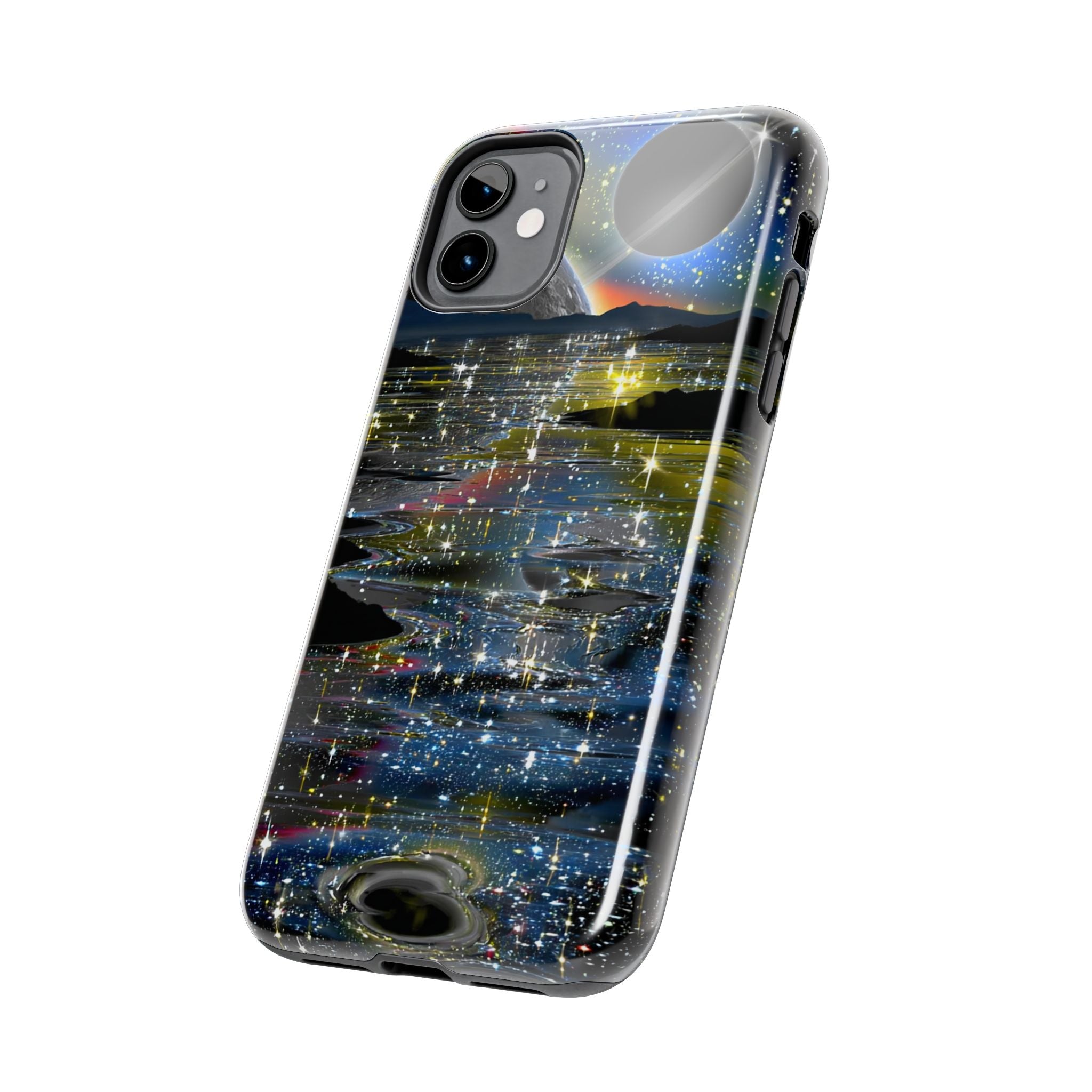 Galaxy Over Water Phone Case — Outta this world planet and sky Design