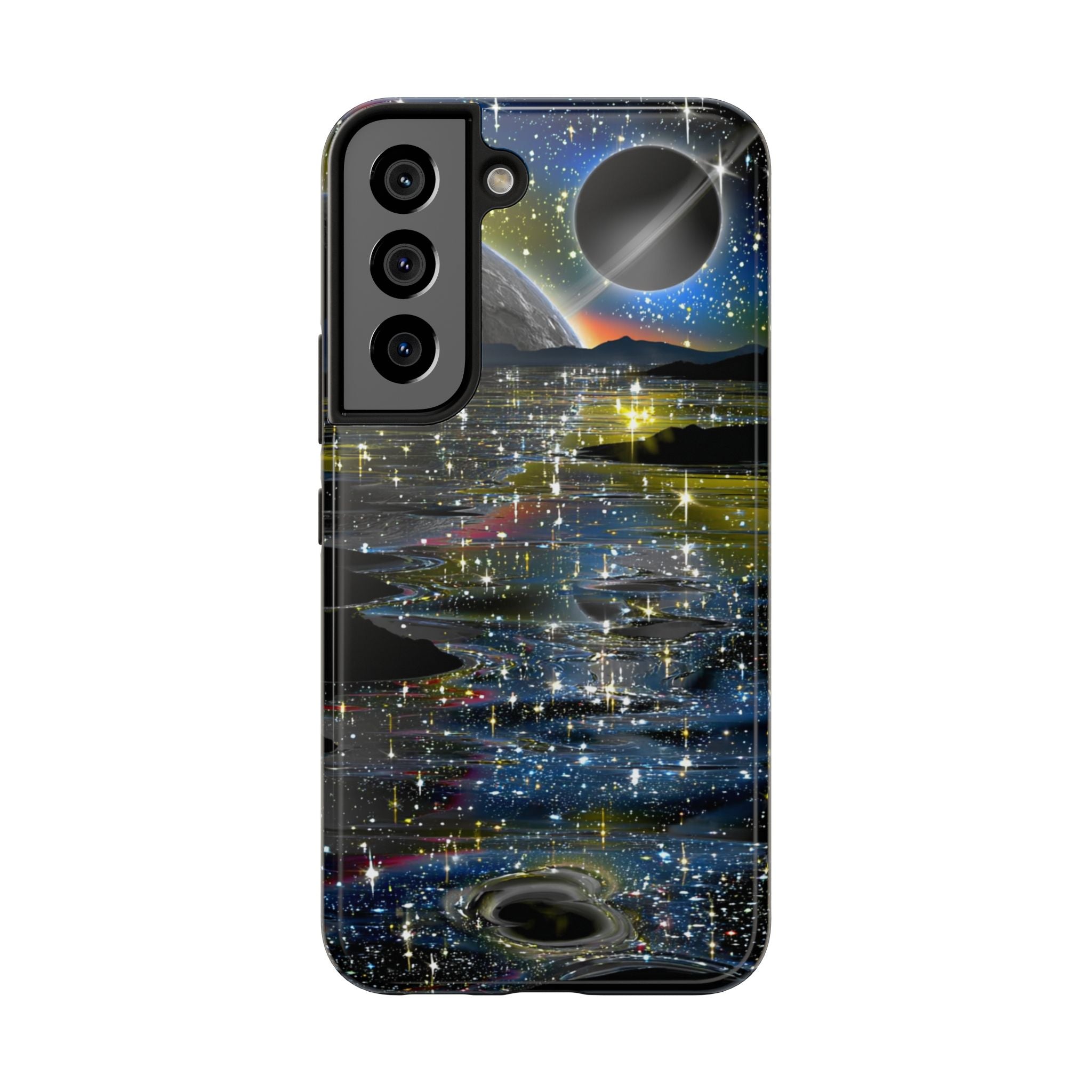 Galaxy Over Water Phone Case — Outta this world planet and sky Design