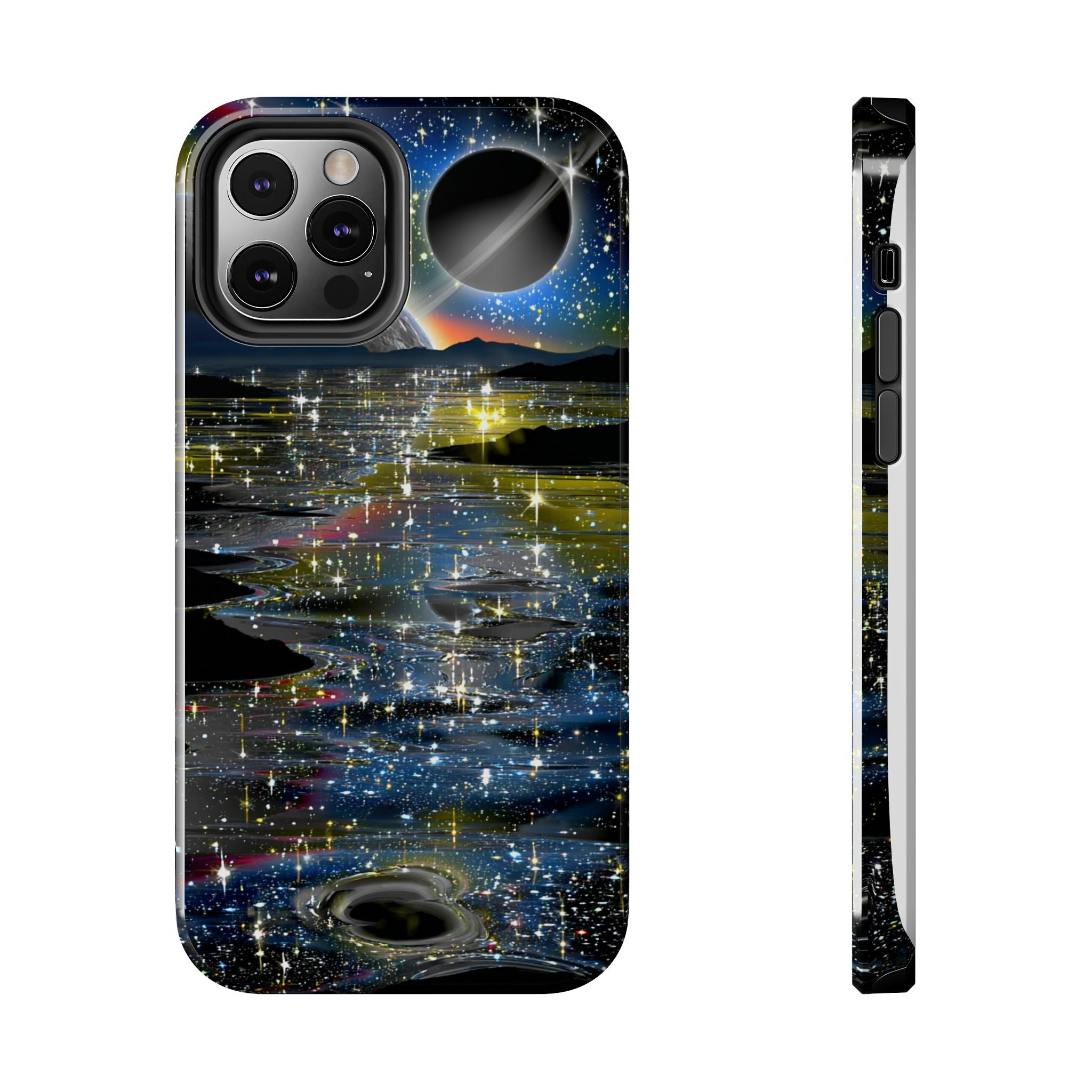 Galaxy Over Water Phone Case — Outta this world planet and sky Design