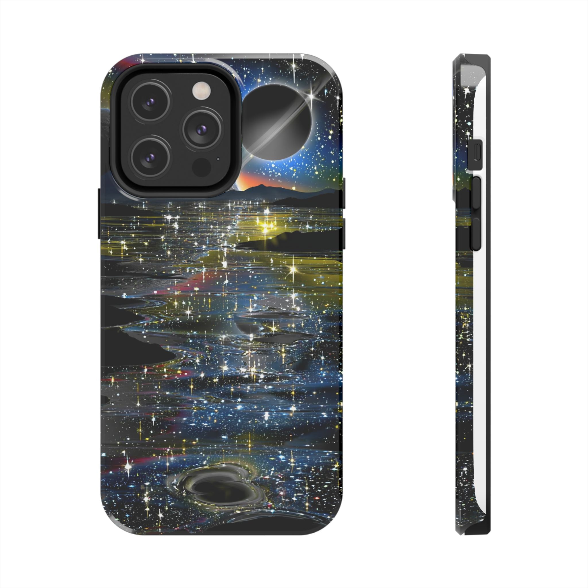Galaxy Over Water Phone Case — Outta this world planet and sky Design