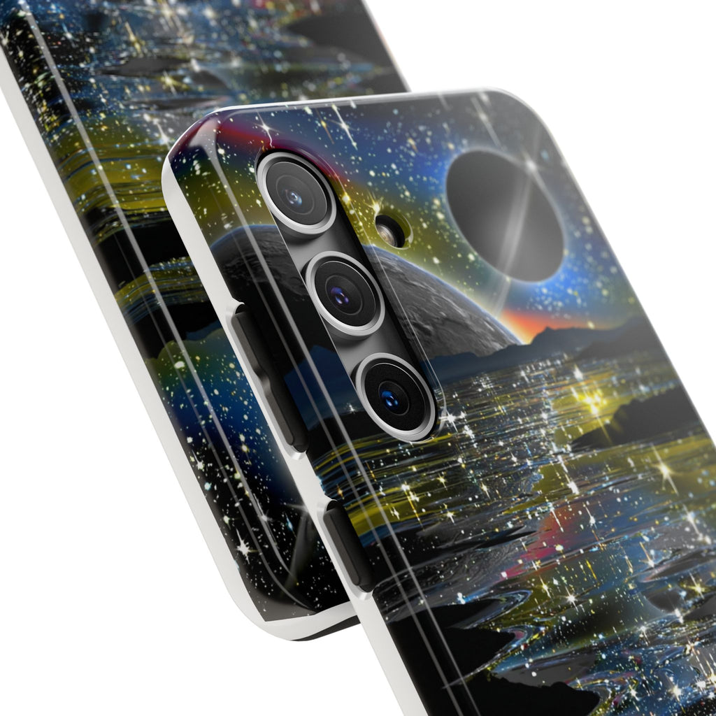 Galaxy Over Water Phone Case — Outta this world planet and sky Design