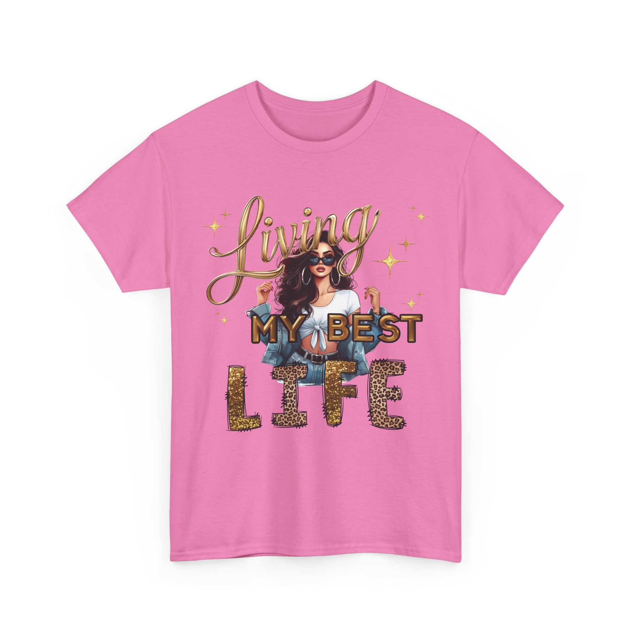 Living My Best Life Tee — Empowered, Aligned and Confident Woman Graphic T-Shirt