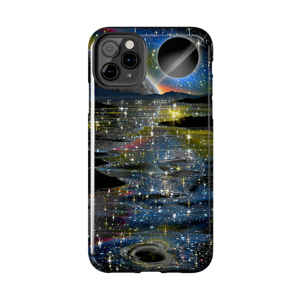 Galaxy Over Water Phone Case — Outta this world planet and sky Design