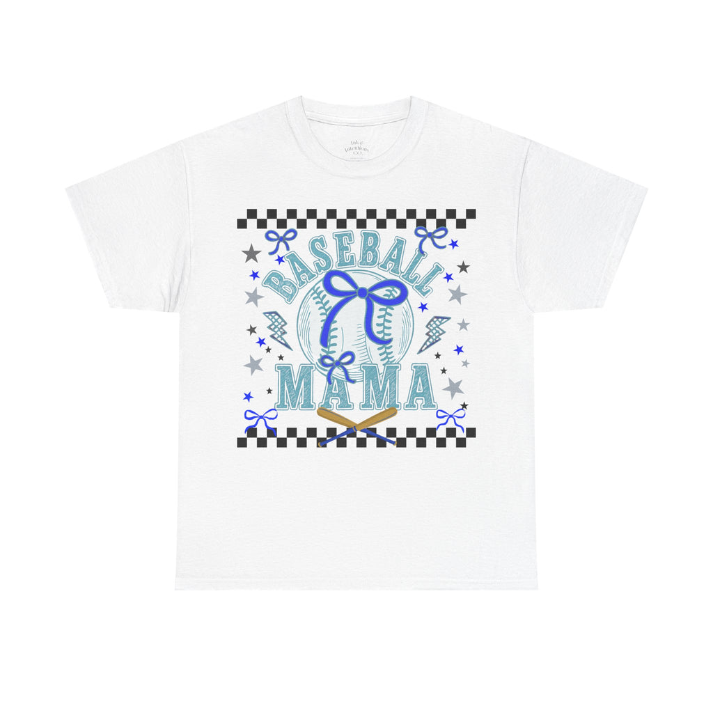 Baseball Mama T‑Shirt – Cute Blue Ribbon Baseball Mom Tee (Perfect for Mother's Day & Team Moms)