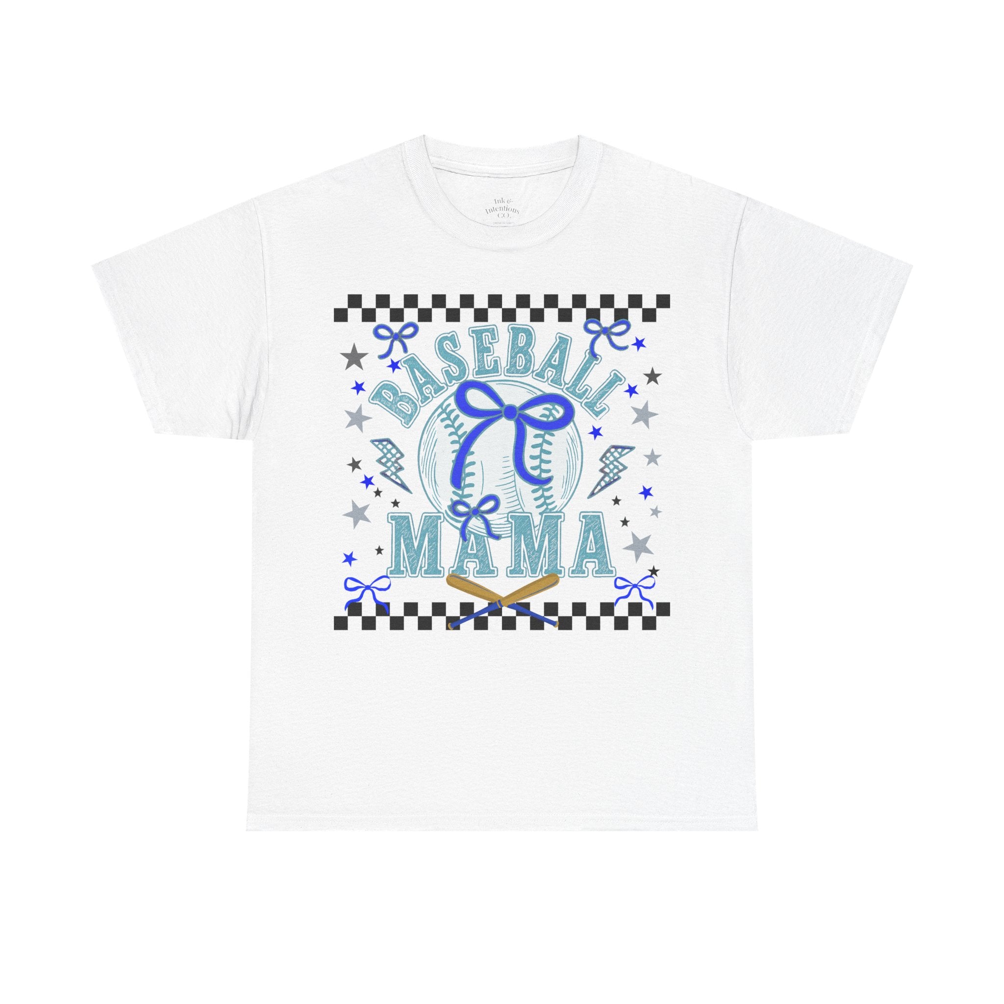 Baseball Mama T‑Shirt – Cute Blue Ribbon Baseball Mom Tee (Perfect for Mother's Day & Team Moms)