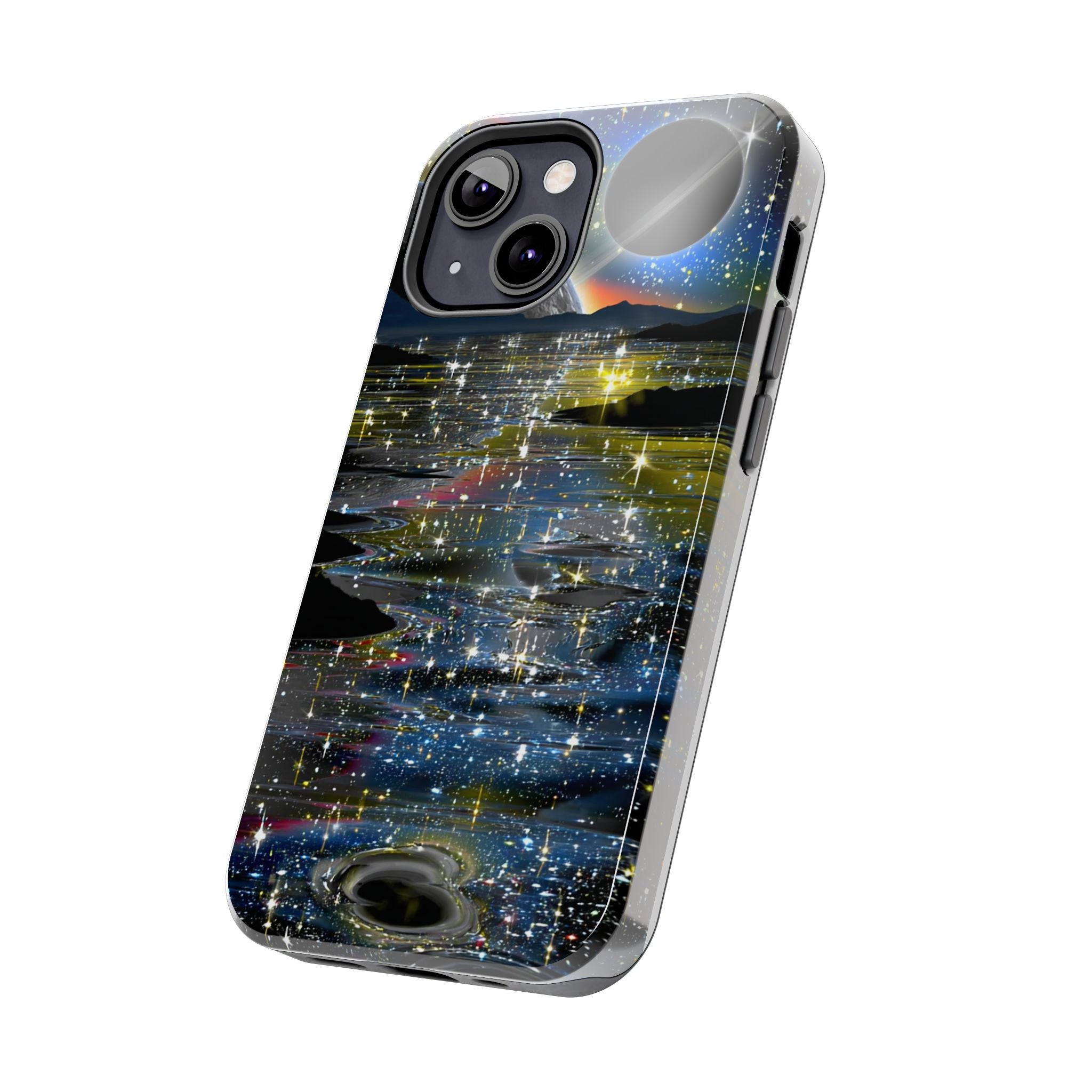 Galaxy Over Water Phone Case — Outta this world planet and sky Design
