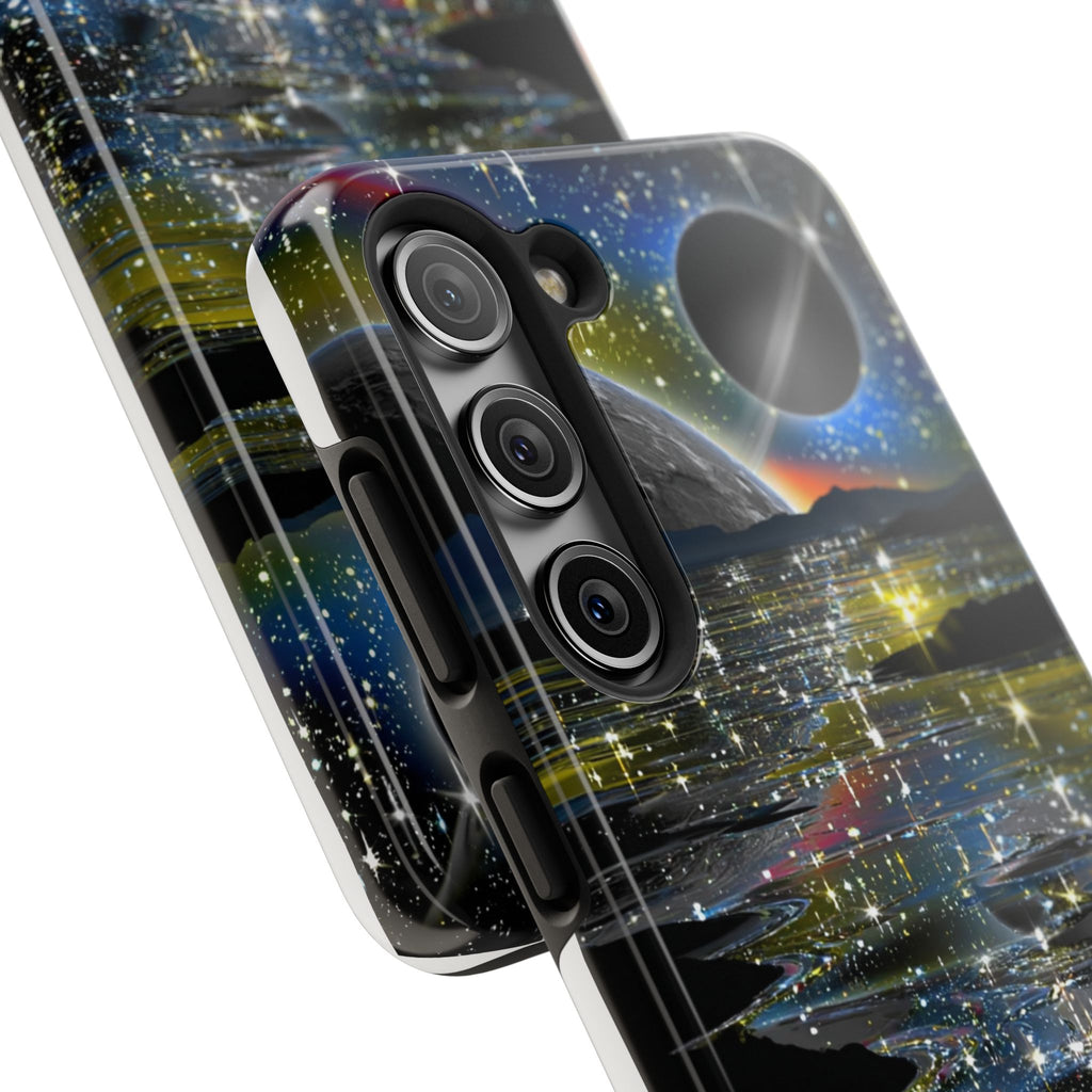Galaxy Over Water Phone Case — Outta this world planet and sky Design