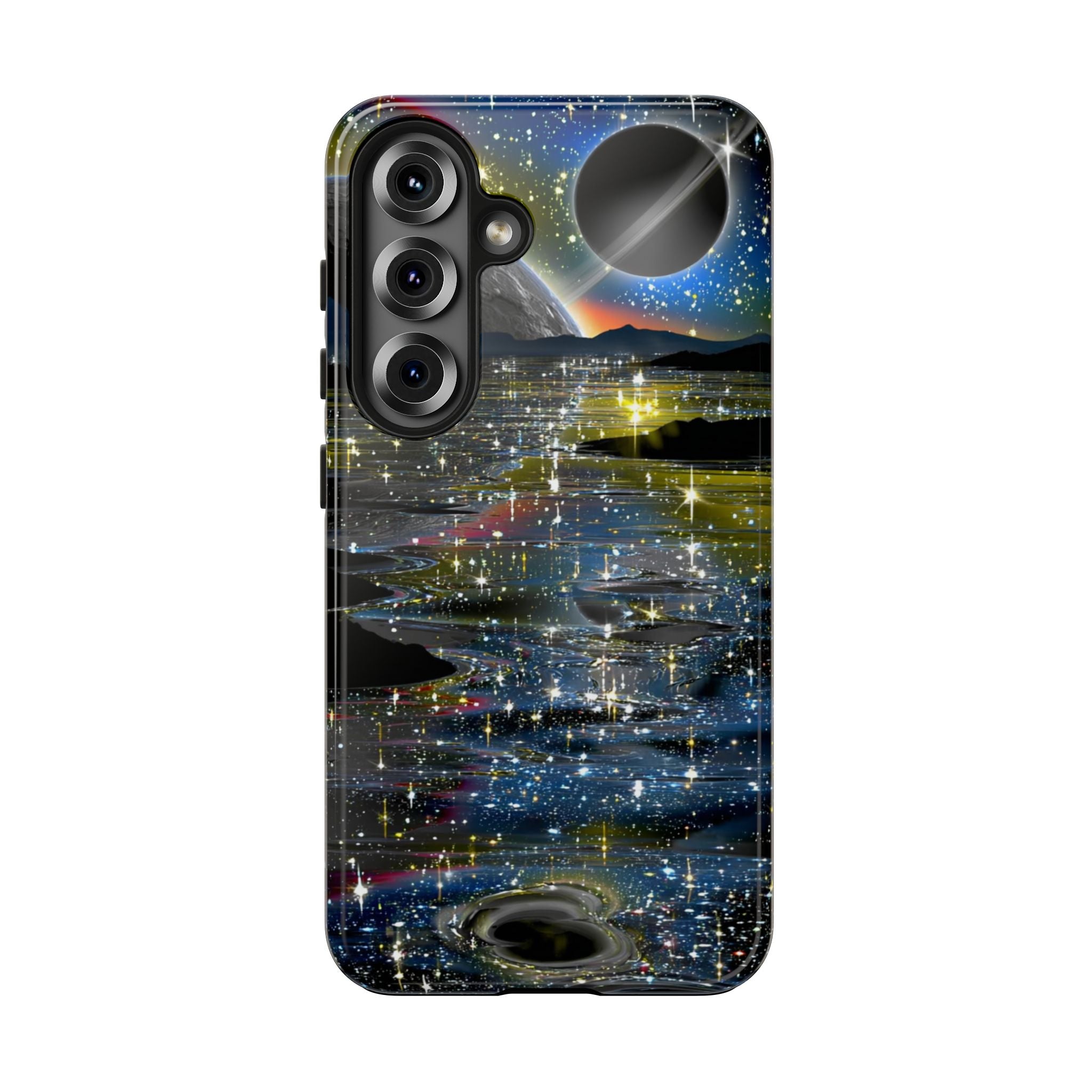 Galaxy Over Water Phone Case — Outta this world planet and sky Design