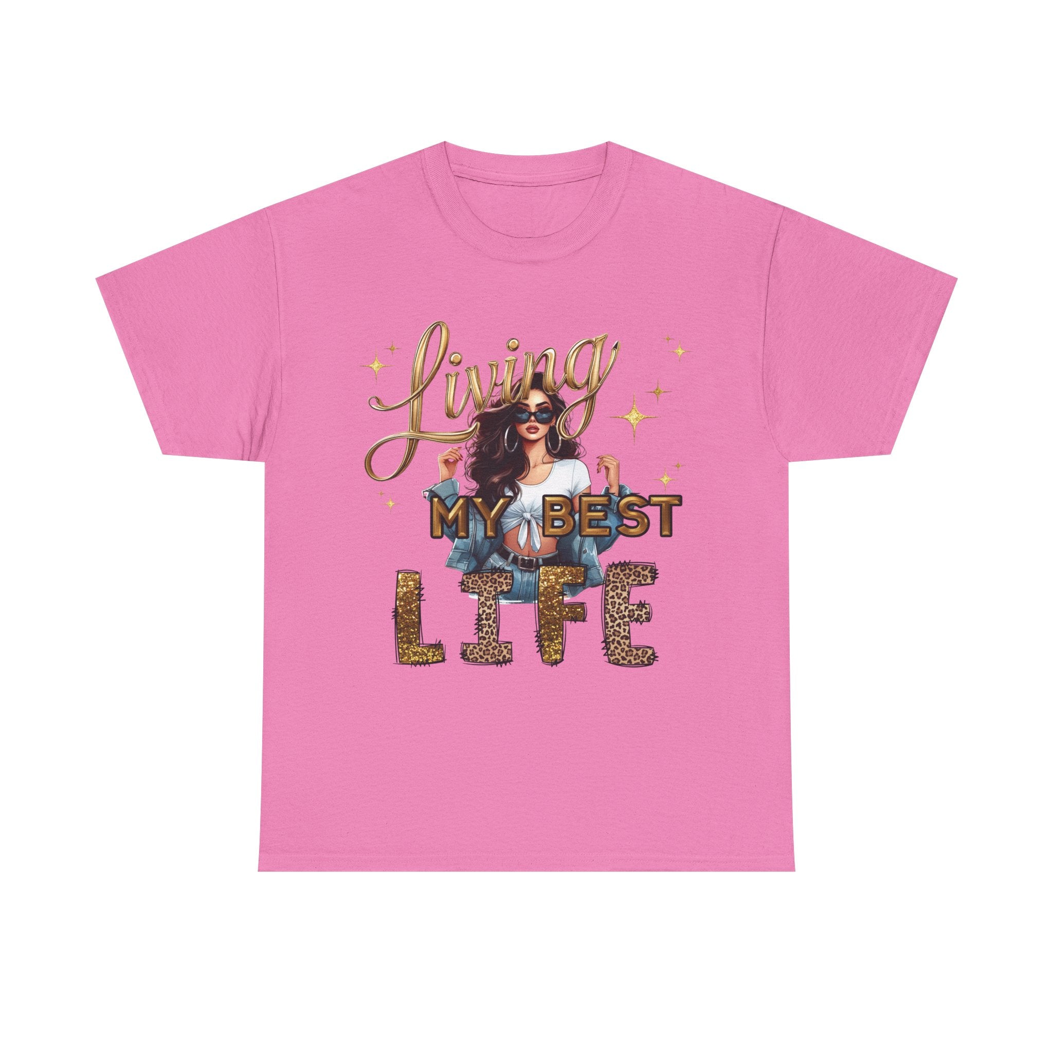 Living My Best Life Tee — Empowered, Aligned and Confident Woman Graphic T-Shirt