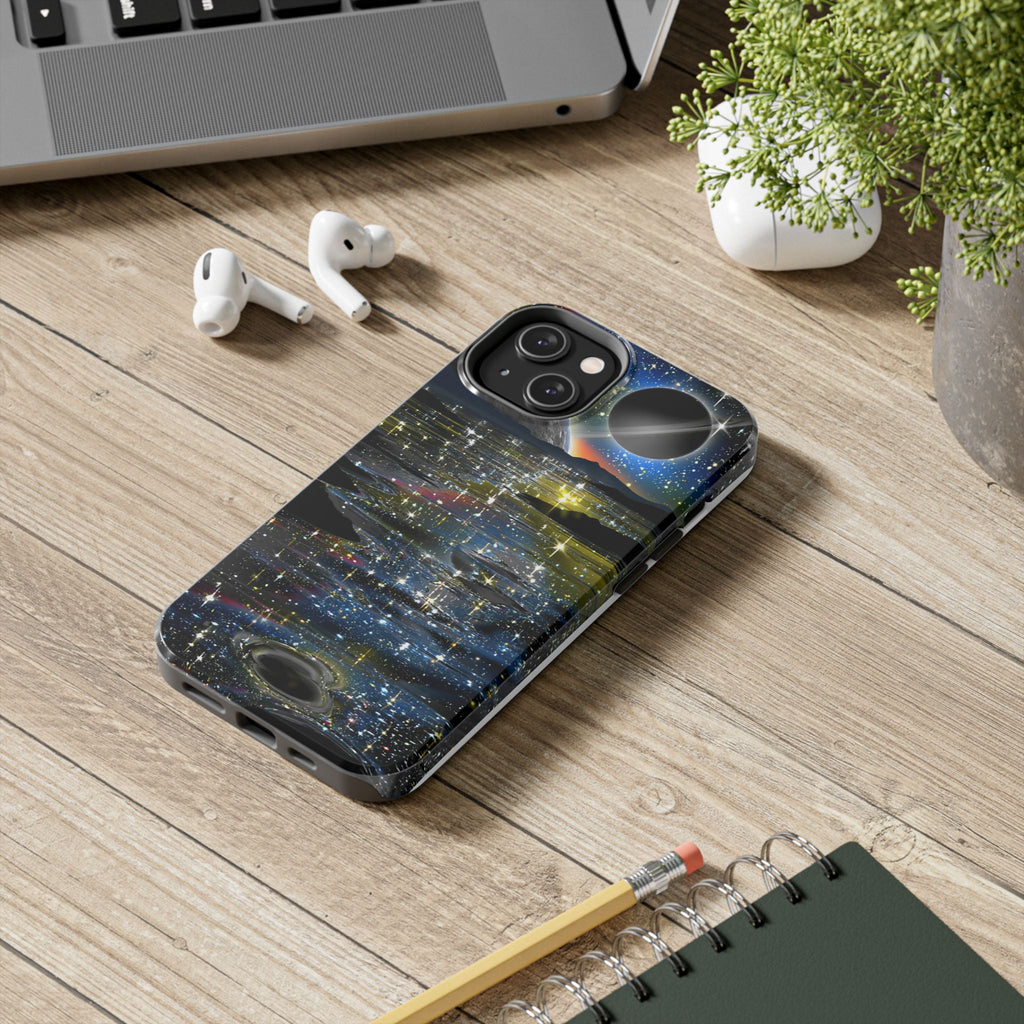 Galaxy Over Water Phone Case — Outta this world planet and sky Design